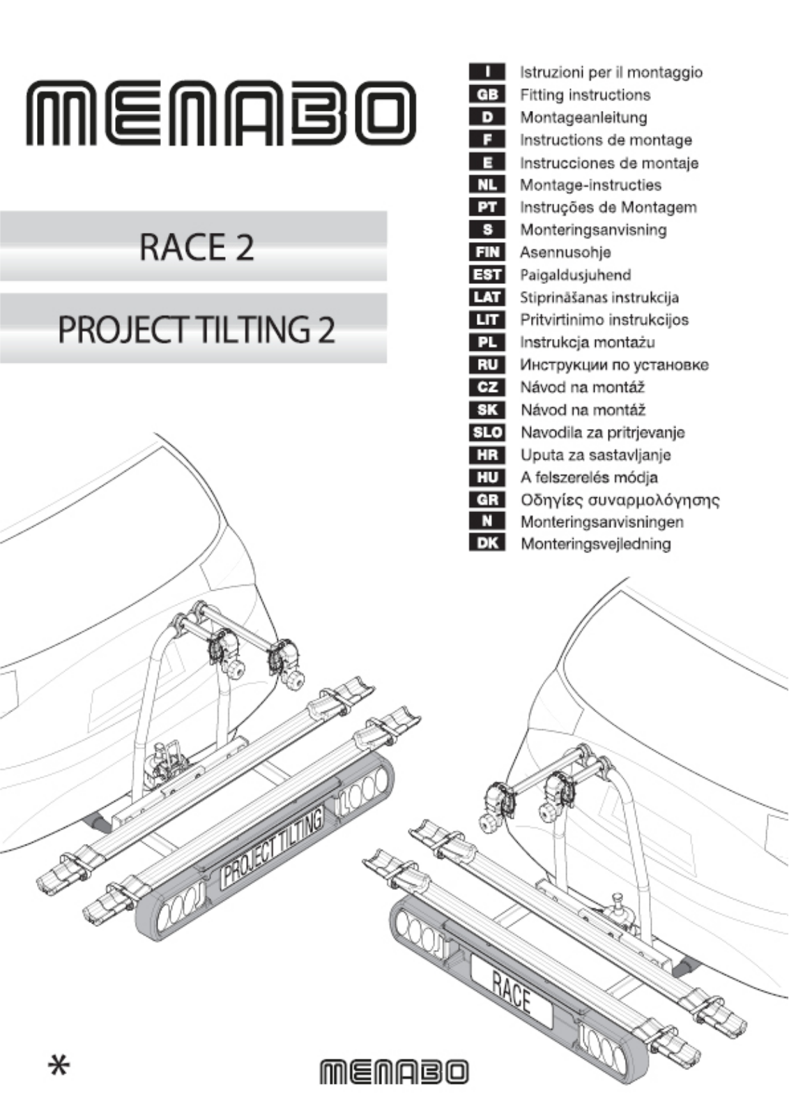 Menabo Race 2, Project Tilting 2 User Manual