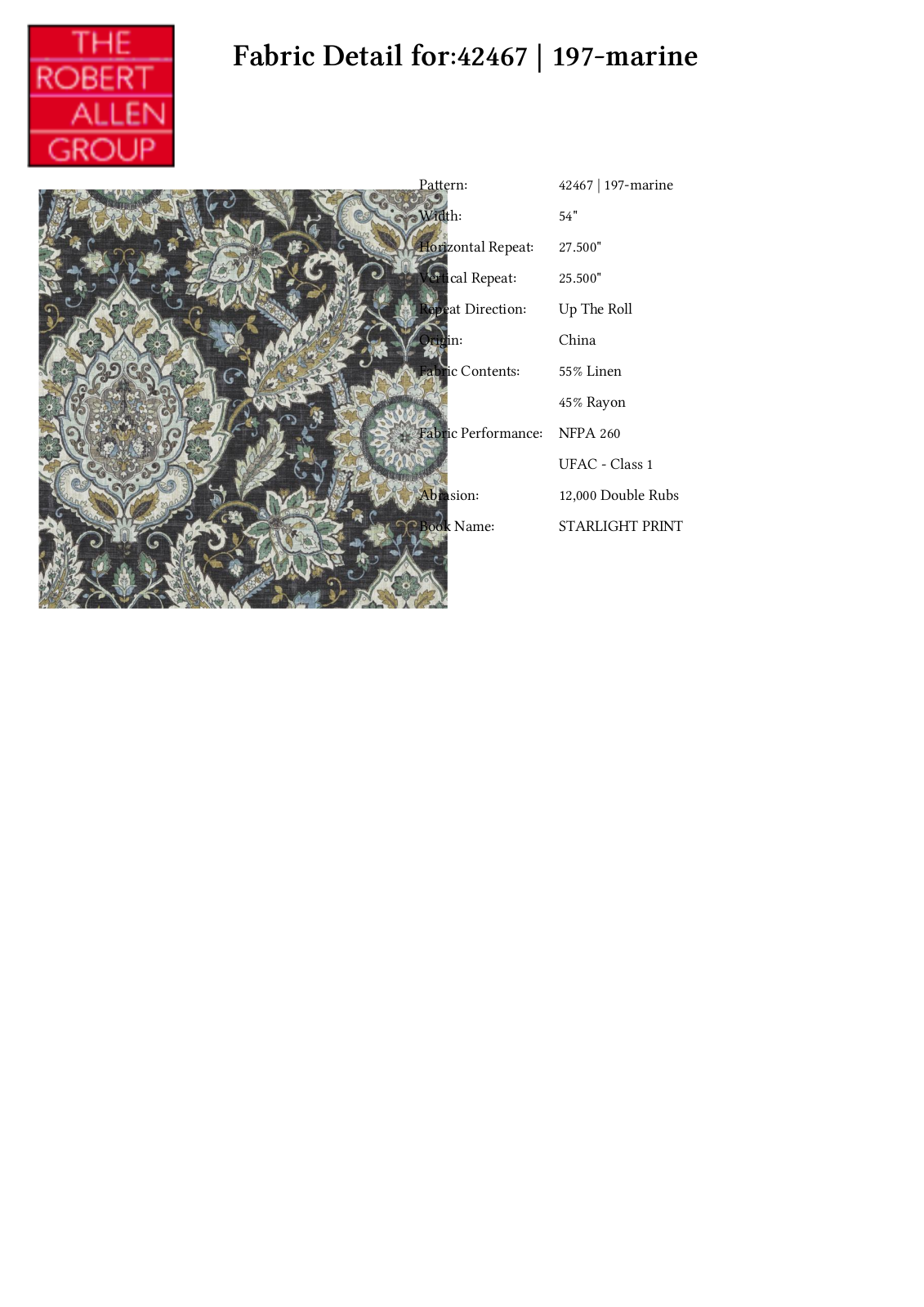 Duralee CRAL4809 Specifications - ManualMachine.com