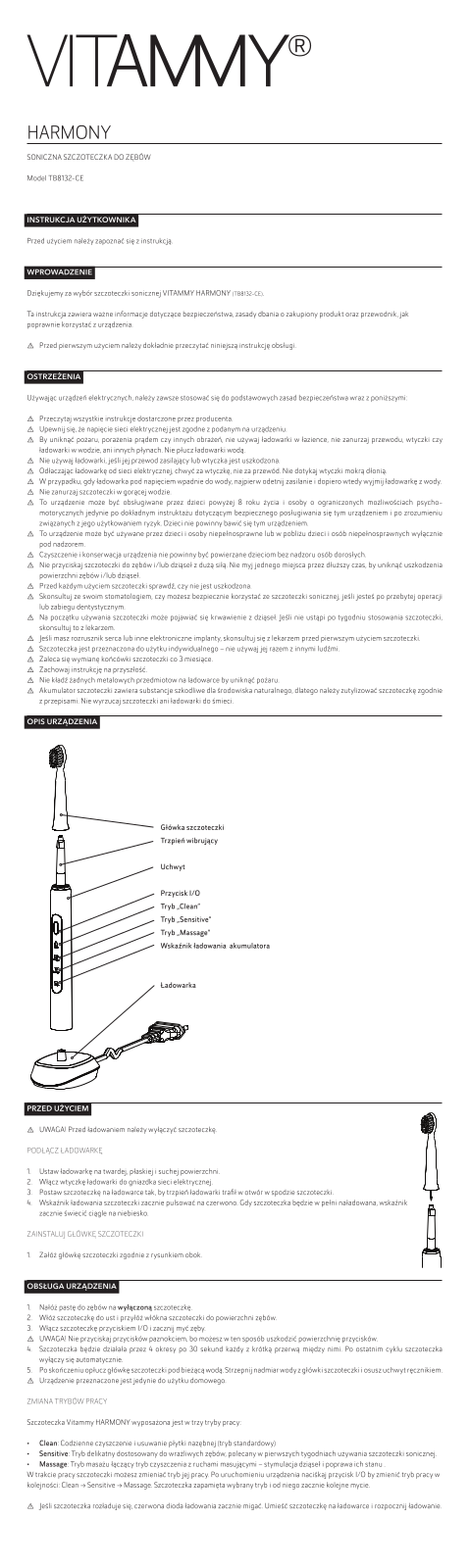 VITAMMY Harmony, TB8132-CE User guide - ManualMachine.com