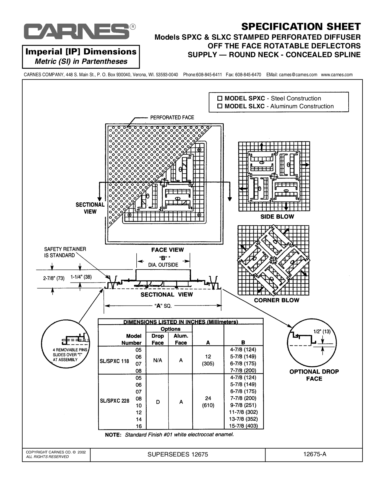 Carnes SLXC 118 05 User Manual