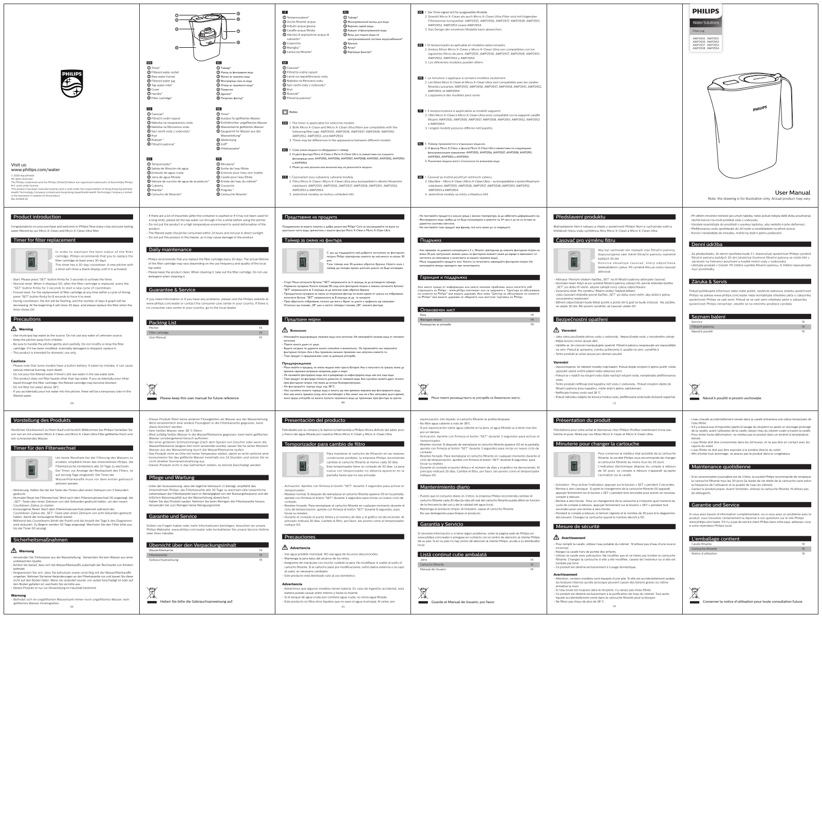 Philips AWP2935GNT, AWP2935WH, AWP2935WHT, AWP2936BLT, AWP2936WH User Manual