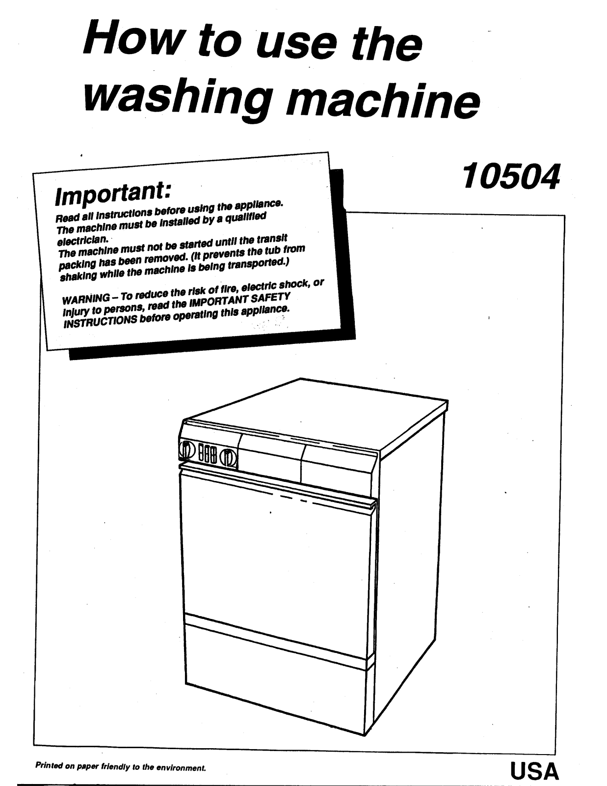 Asko 10504 Quick Start Guide