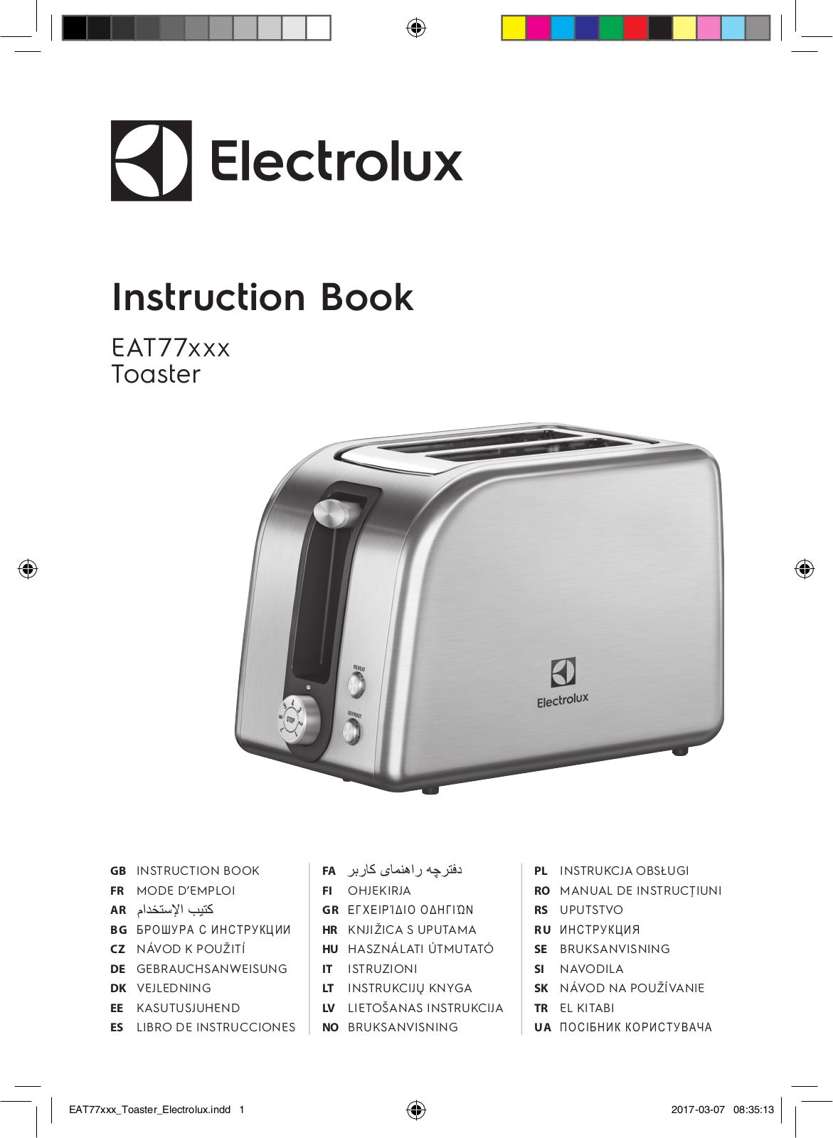 Electrolux EAT7700, EAT7700R User Manual