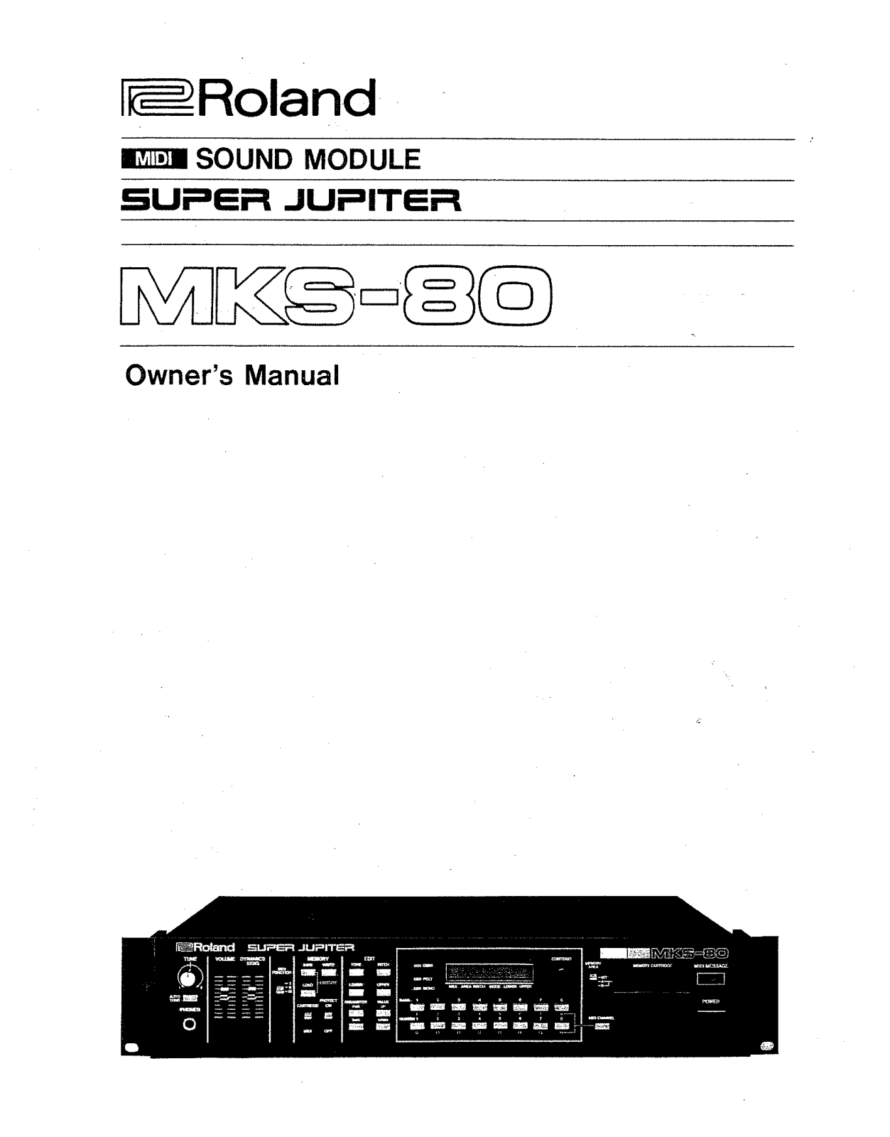 Roland MKS-80 User Manual