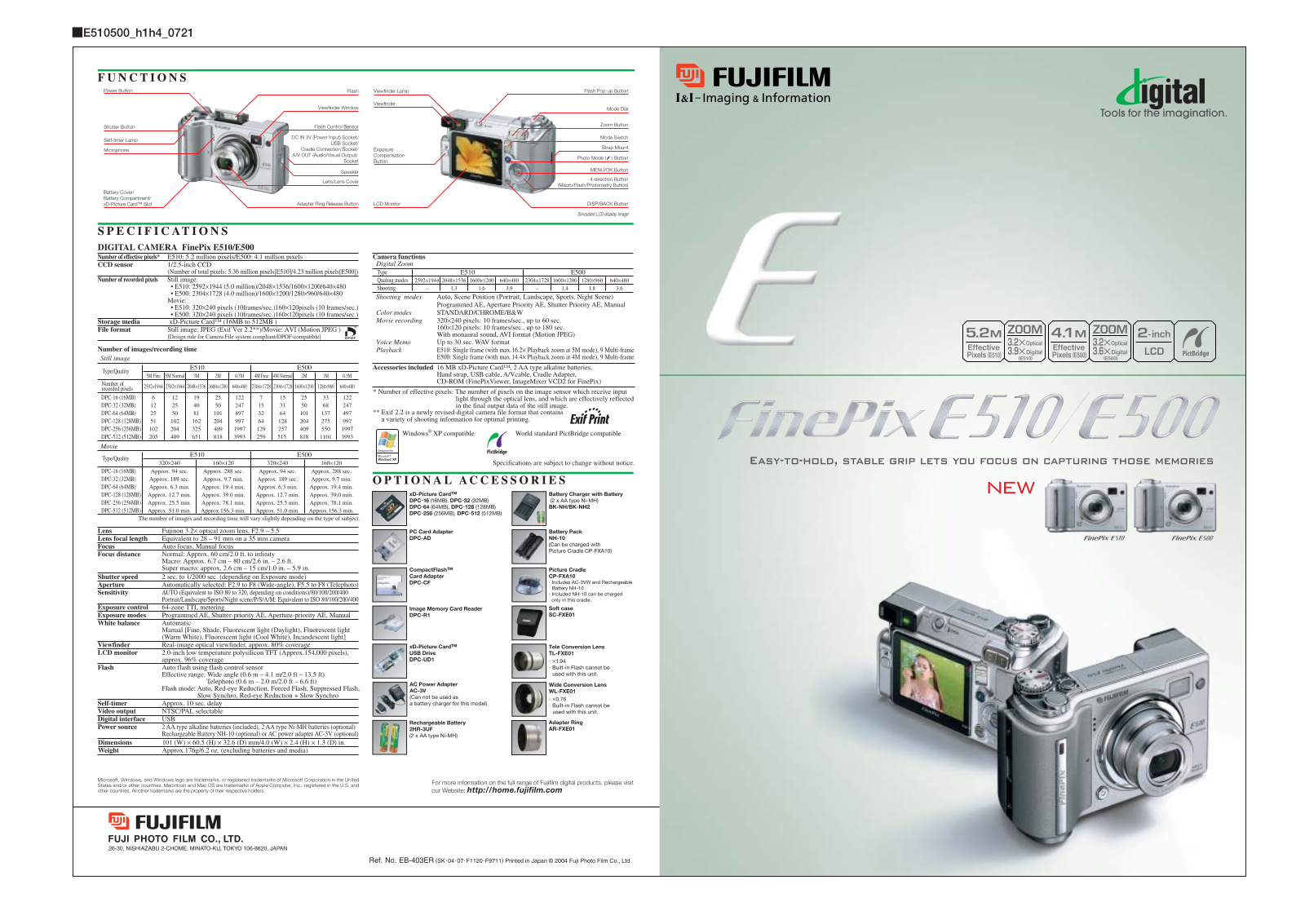 Fujifilm A510, A500 User Manual