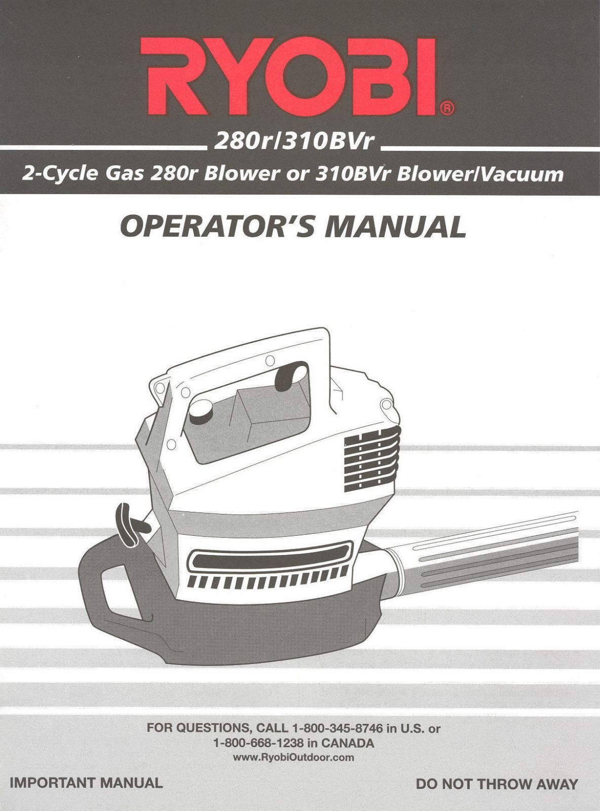 Ryobi 280r User Manual