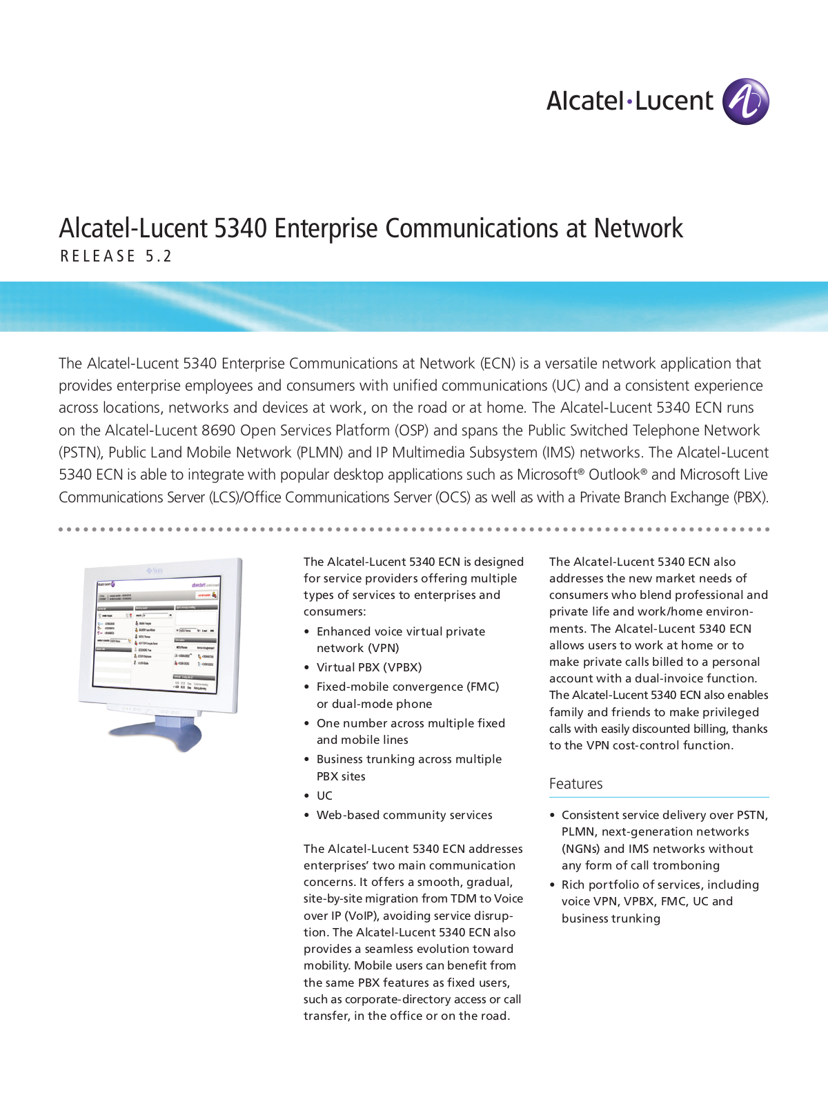 Alcatel-lucent 5340 DATASHEET