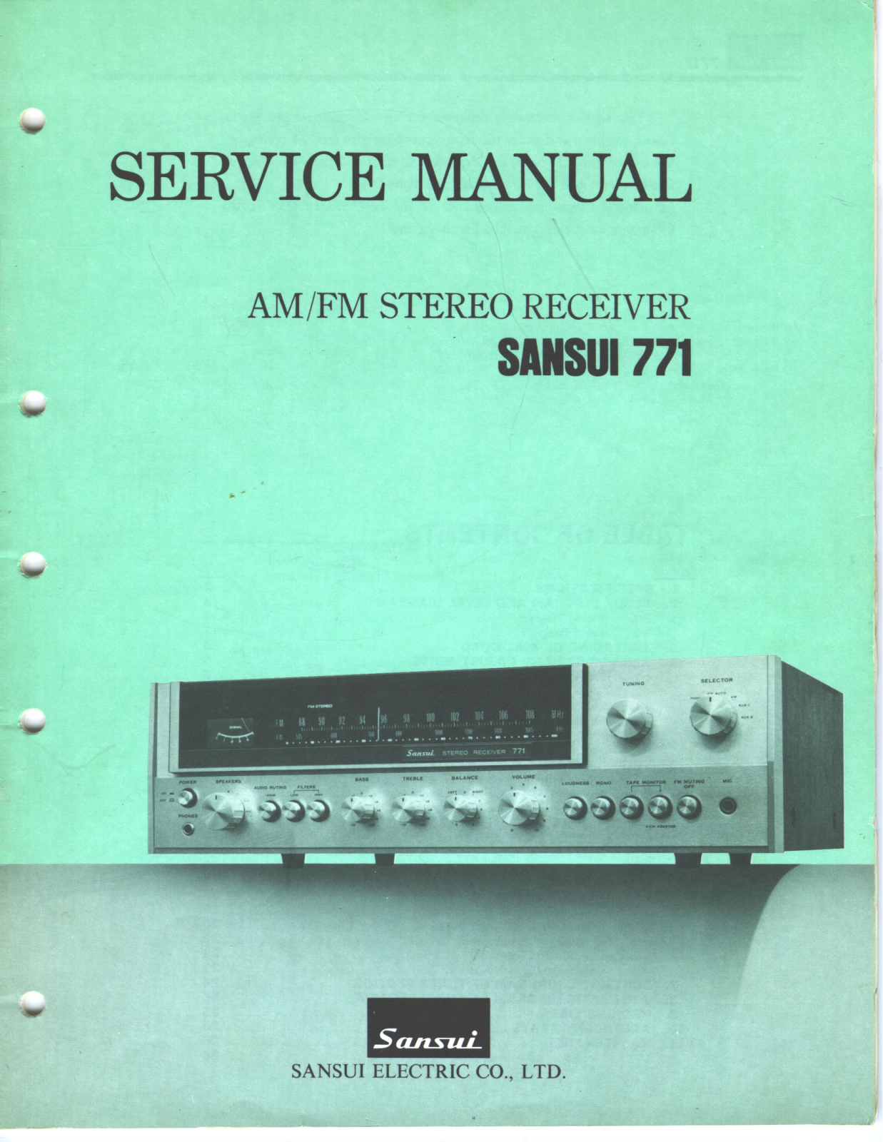 Sansui 771 Service manual