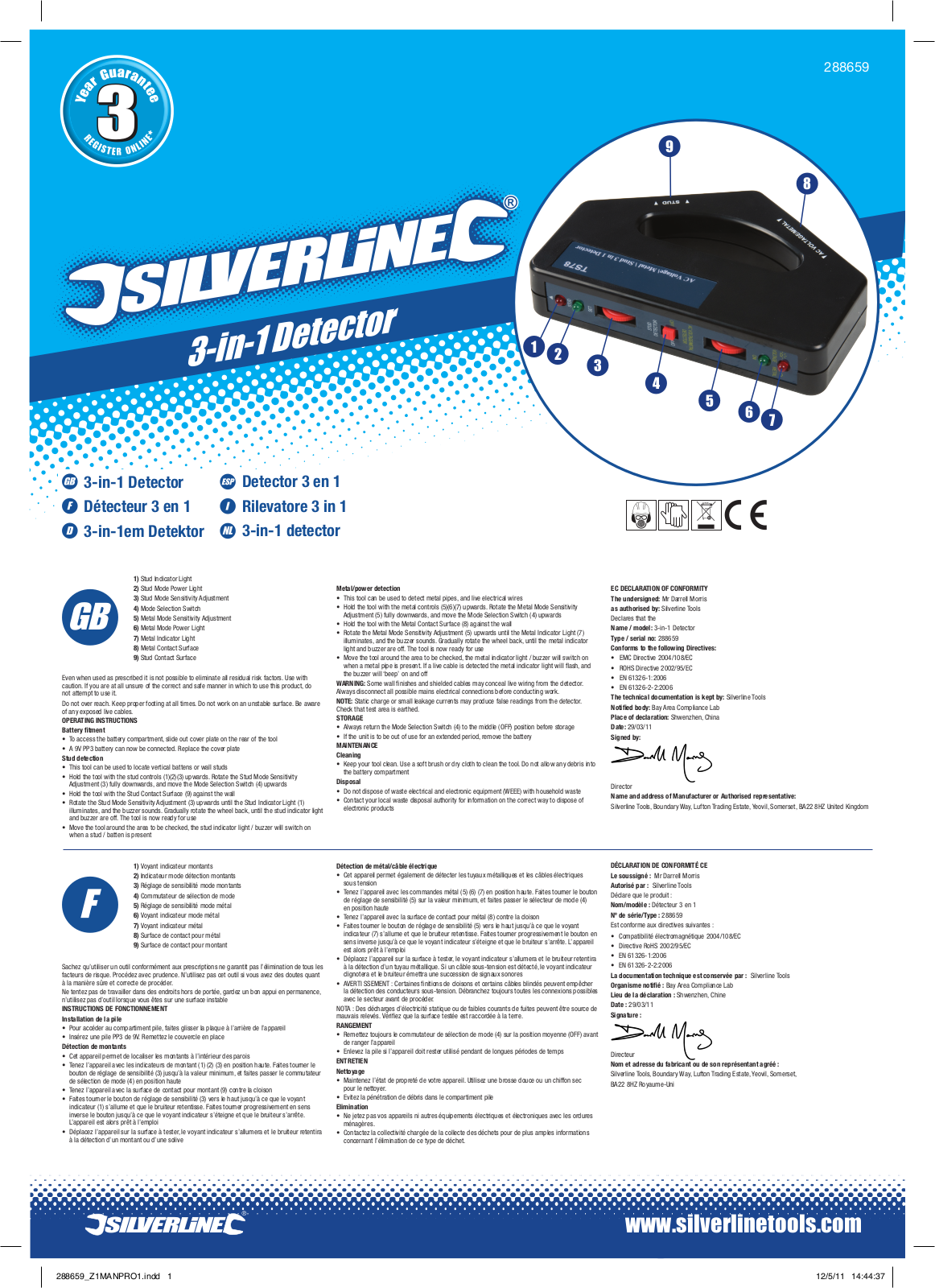 Silverline Detector User Manual