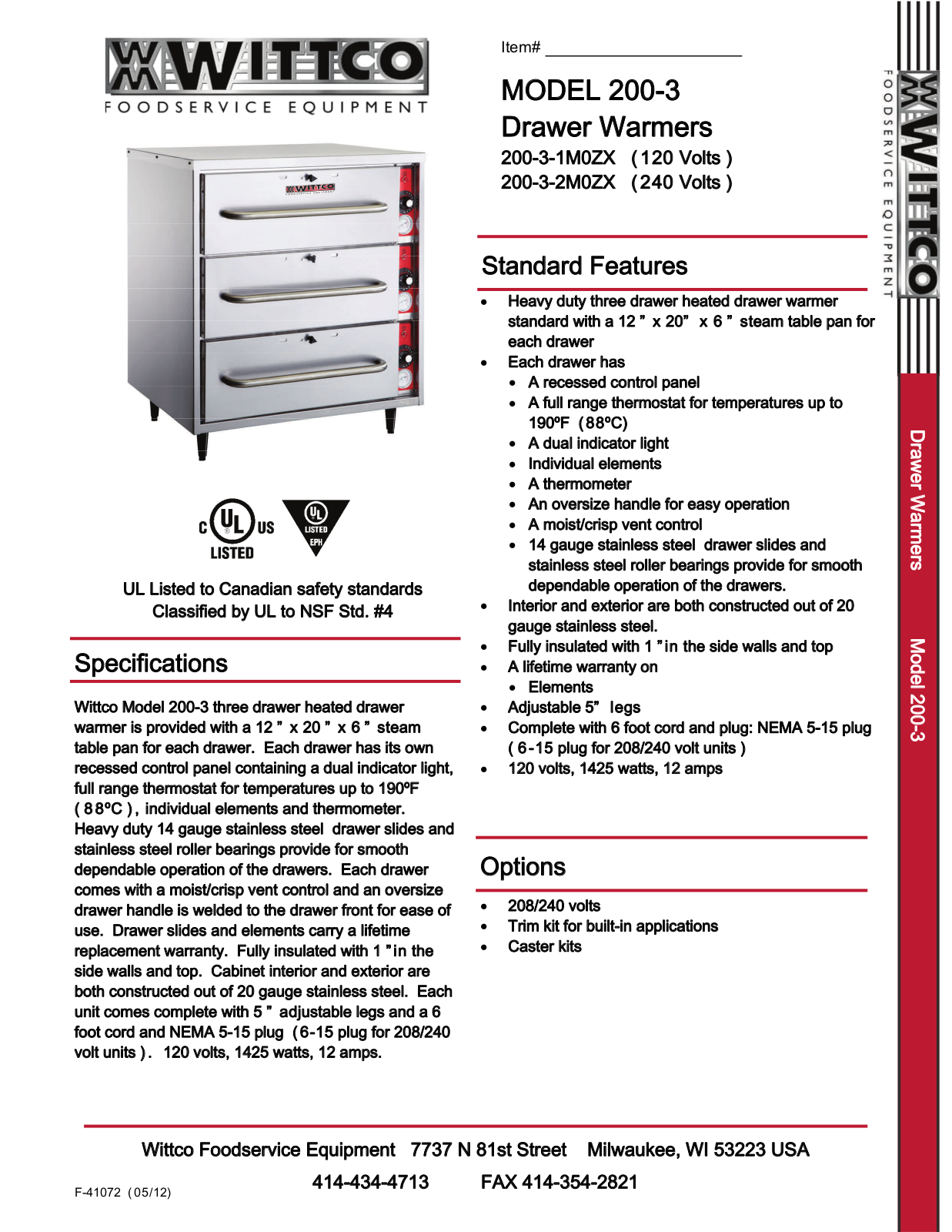 Wittco 200-3-1M0ZX, 200-3-2M0ZX User Manual