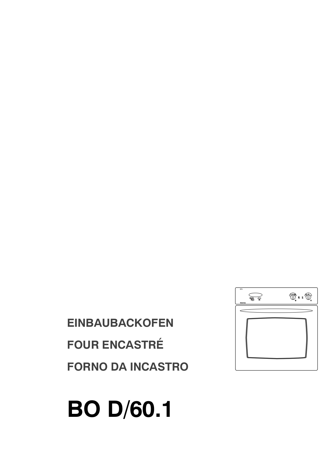 Therma BO D/60.1 Operating Manual