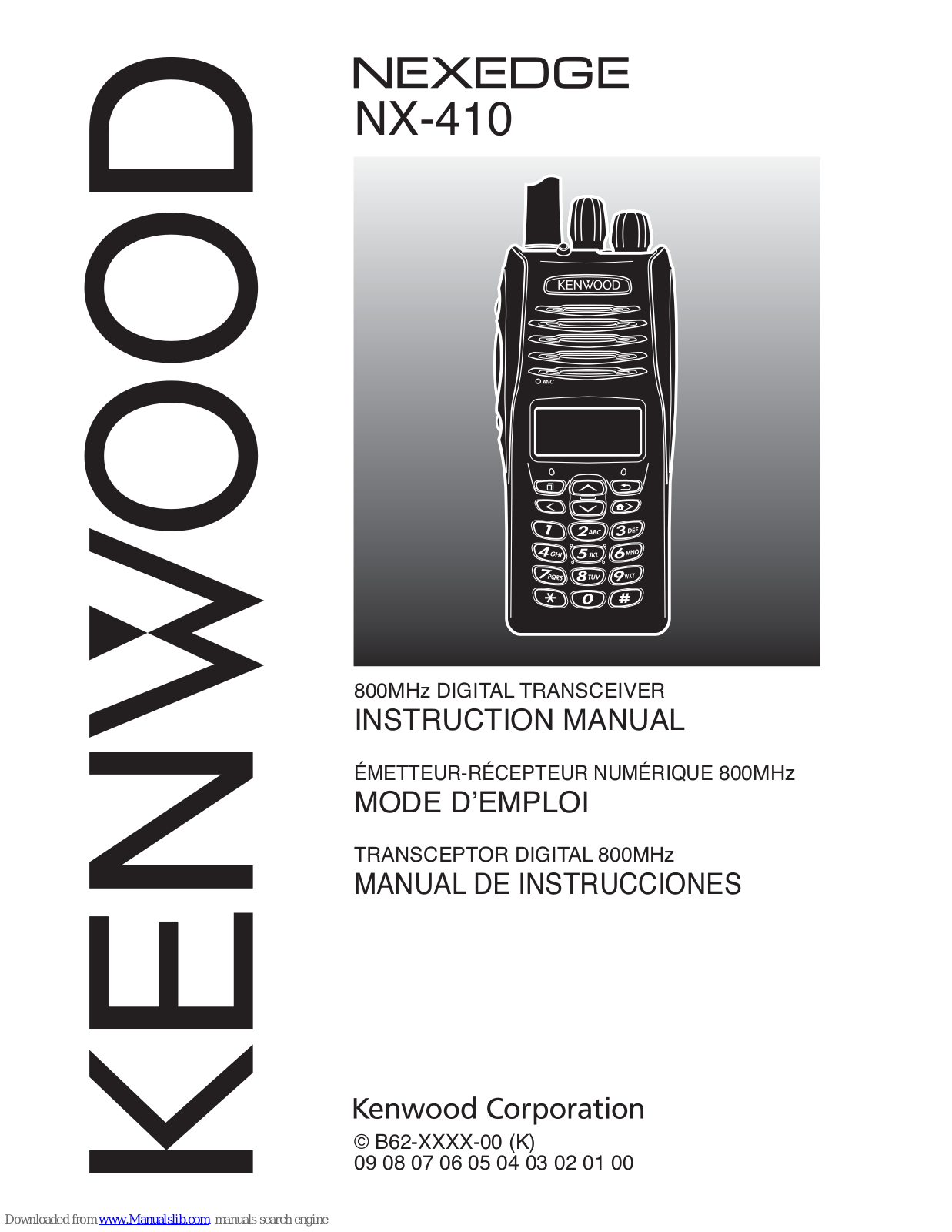 Kenwood Nexedge, NX-410 Instruction Manual