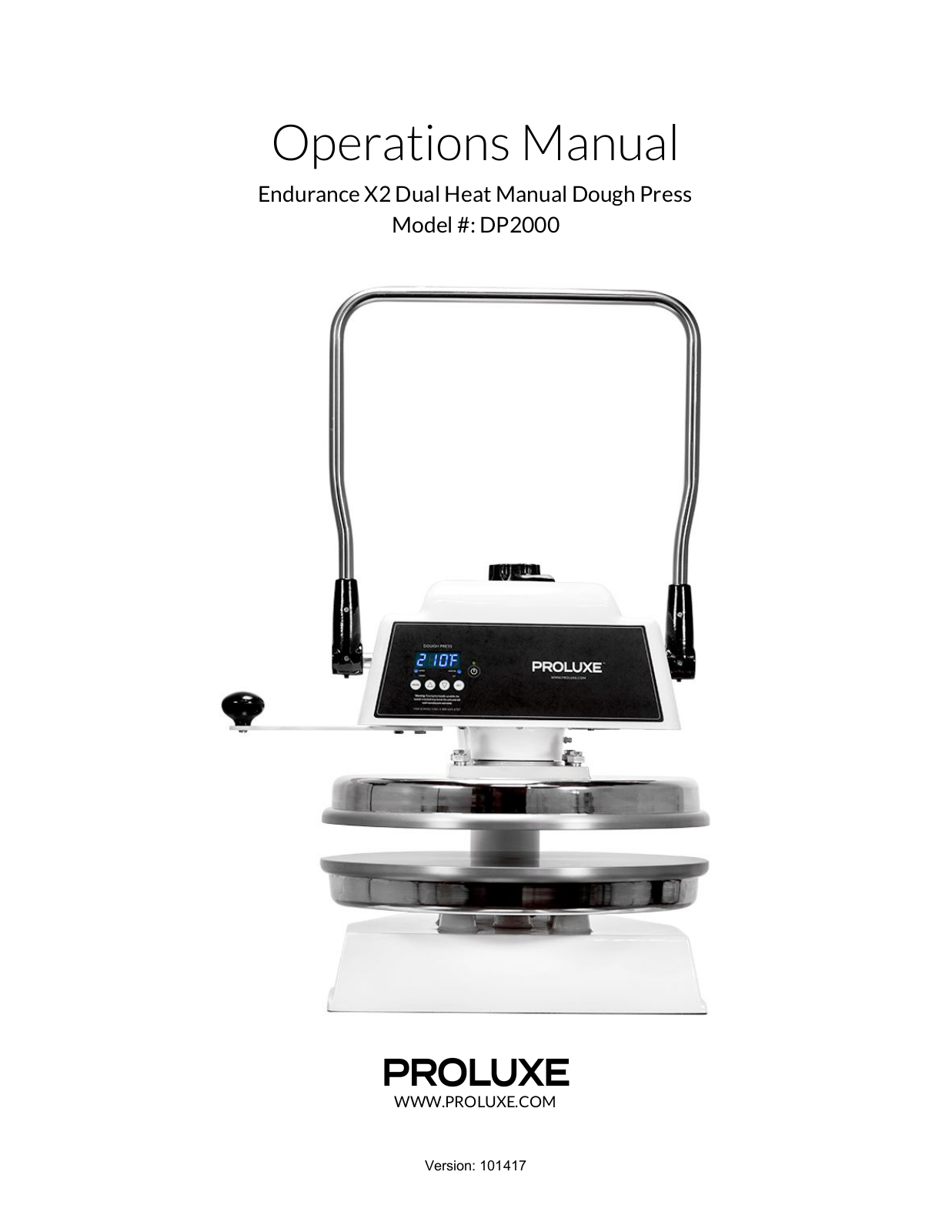 Proluxe DP2000 Operation Manual - ManualMachine.com