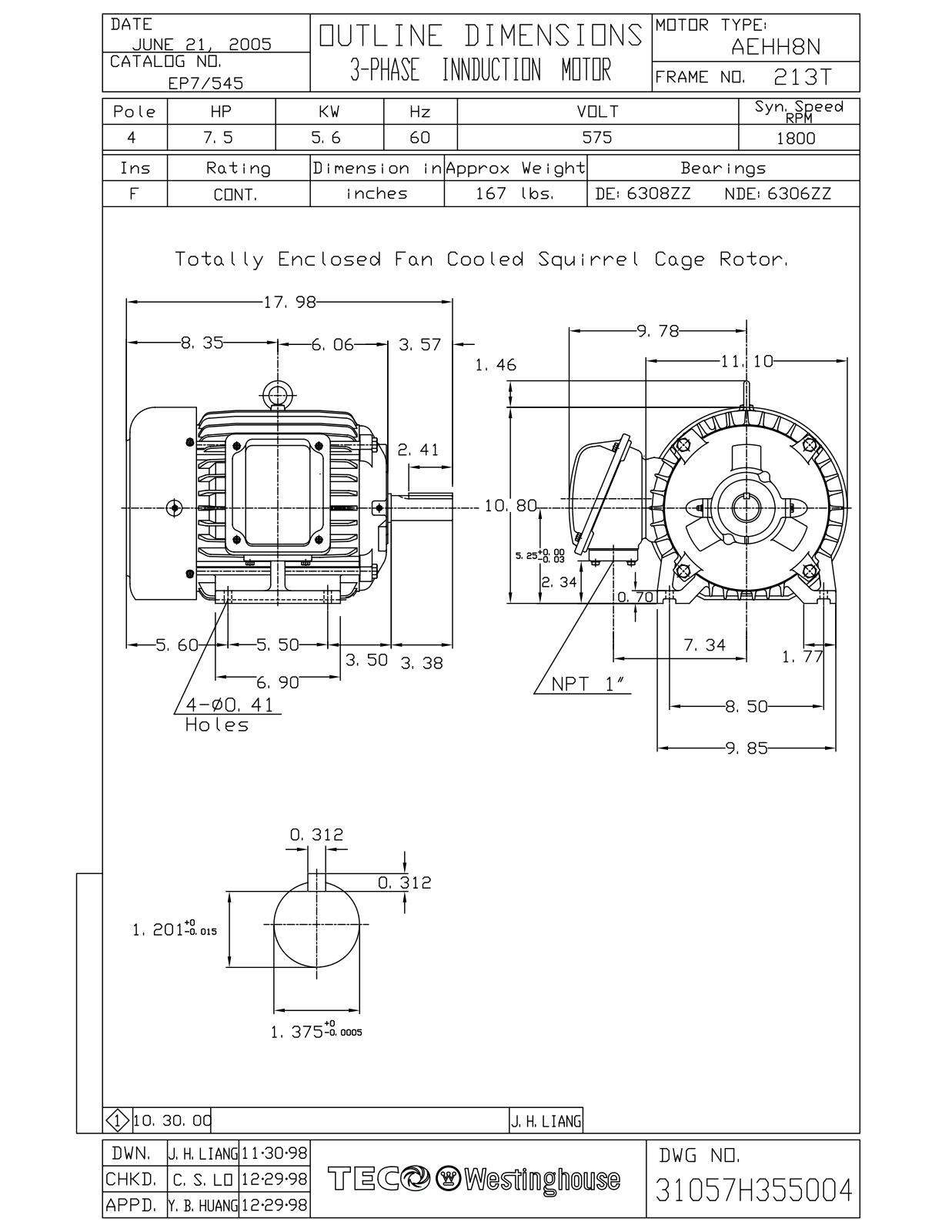 Teco EP7/545 Reference Drawing