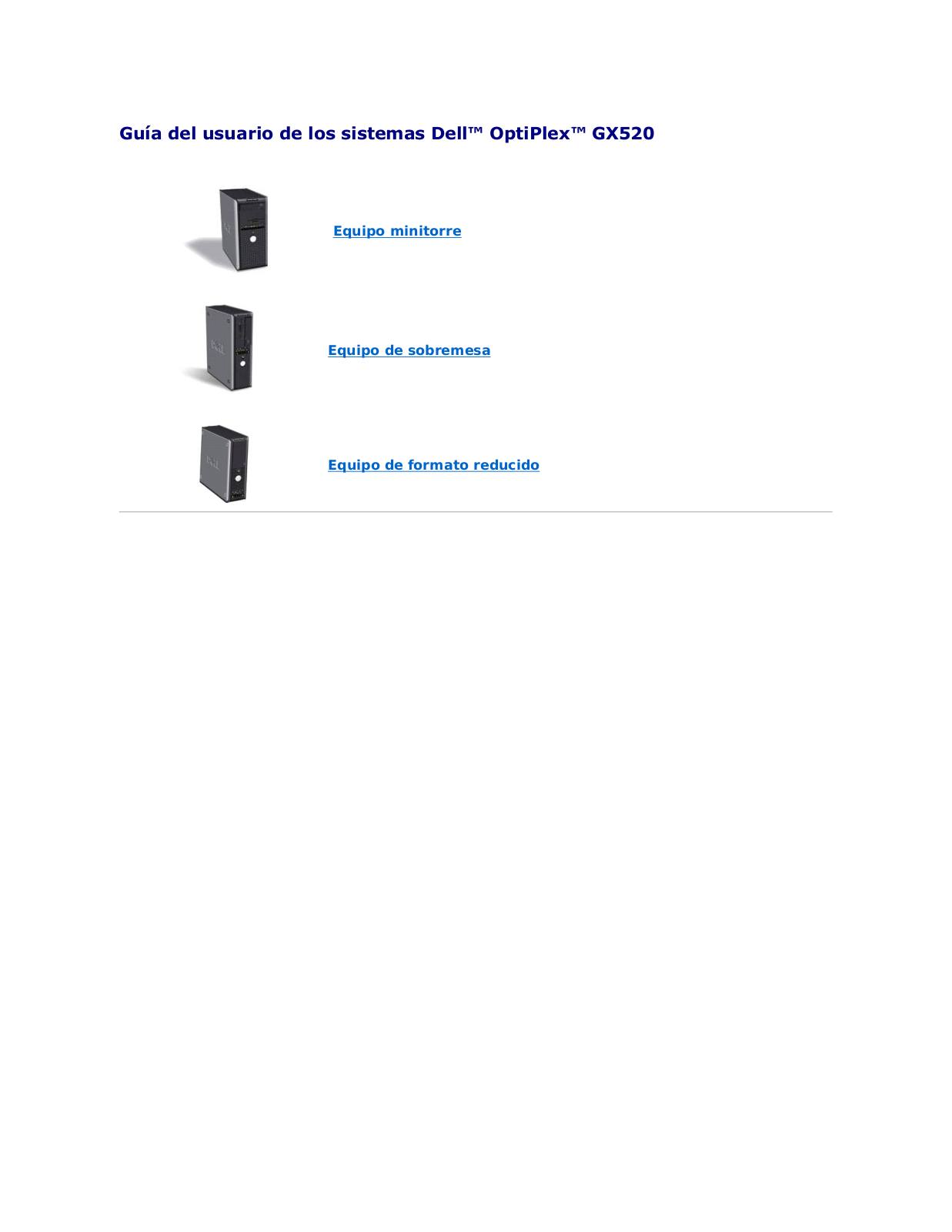 Dell OptiPlex GX520 User Manual