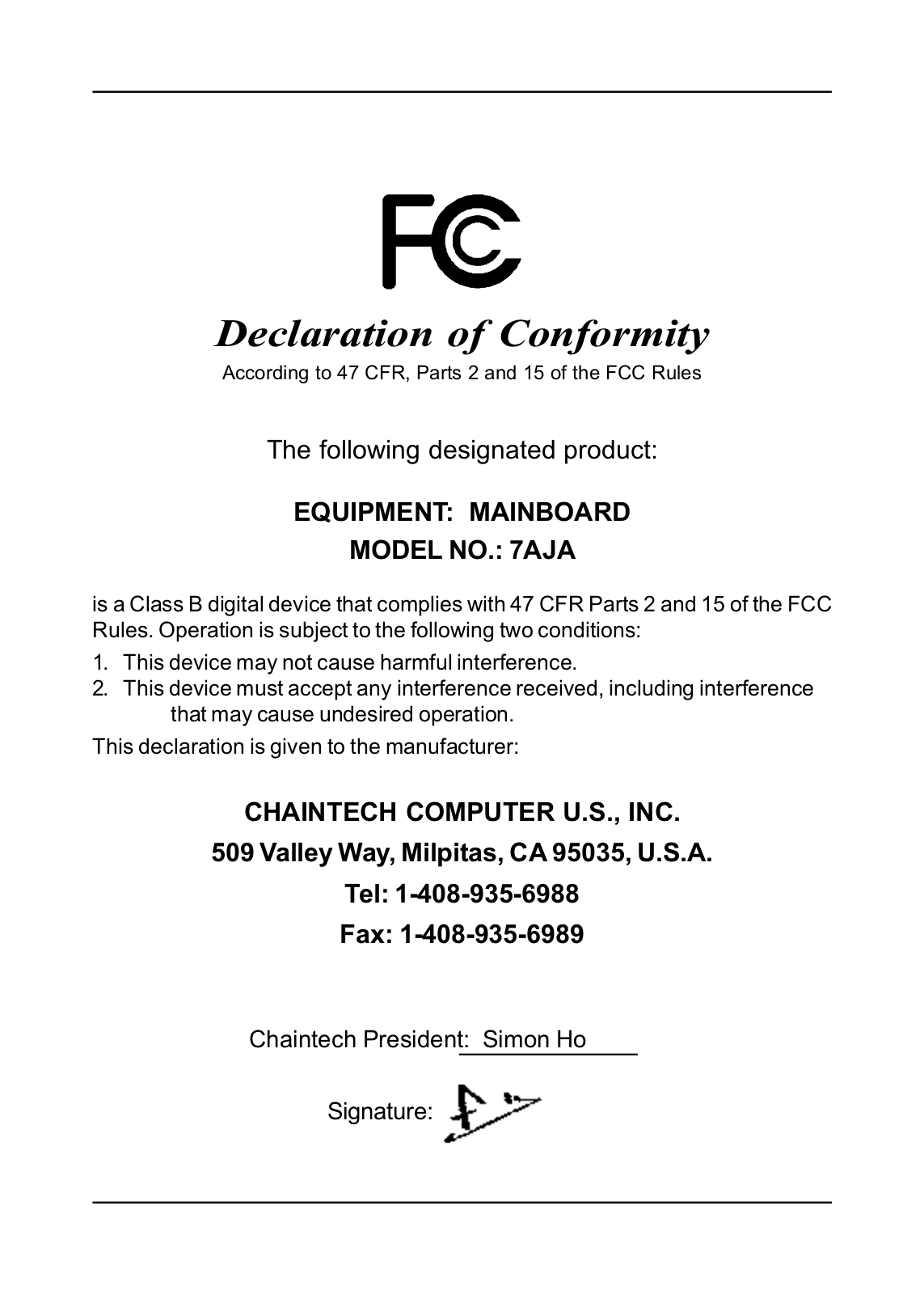 Chaintech 7AJA0 User Manual - ManualMachine.com