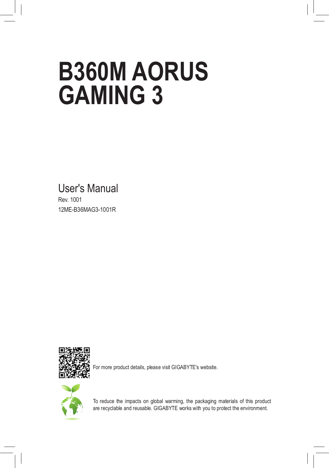 Gigabyte B360M Aorus Gaming 3 Service Manual