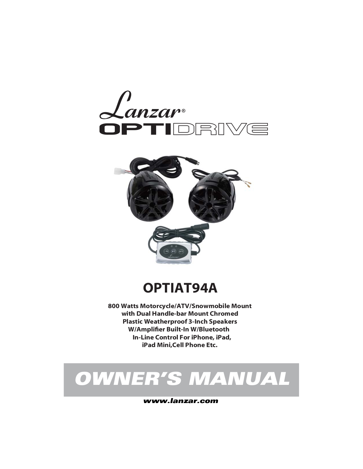 Lanzar OPTIAT94A User Manual