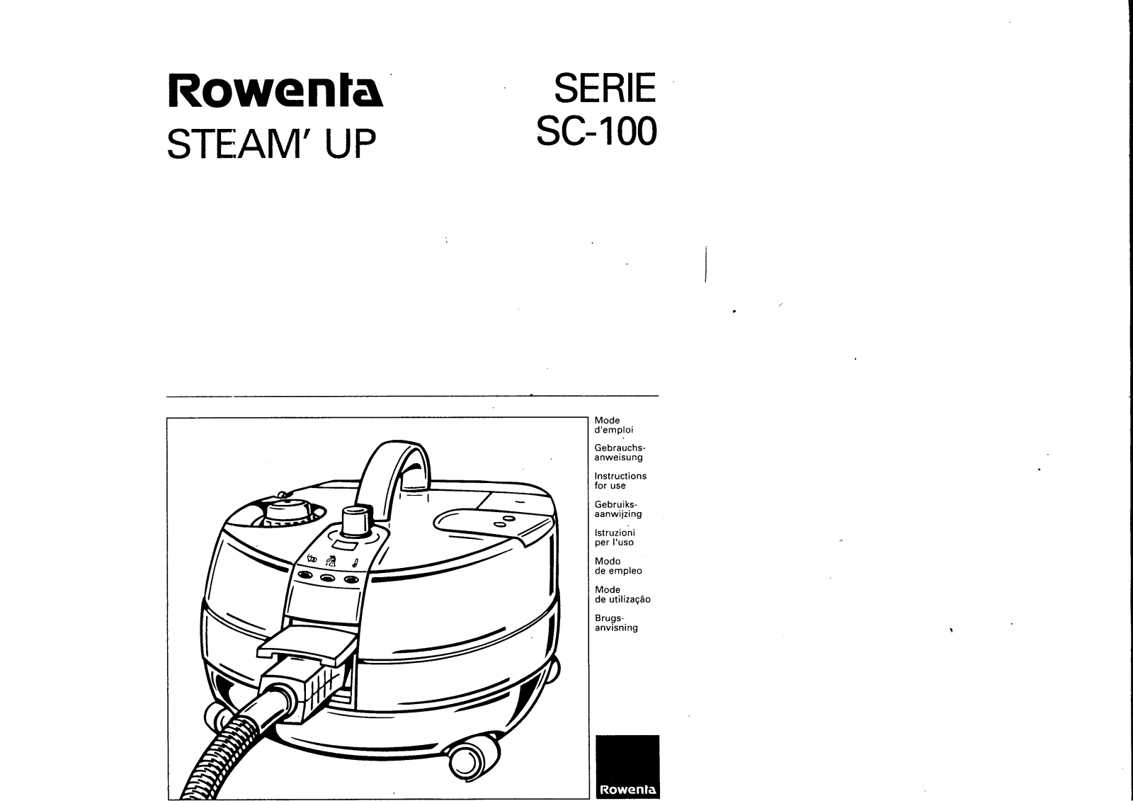 ROWENTA SC 100 User Manual