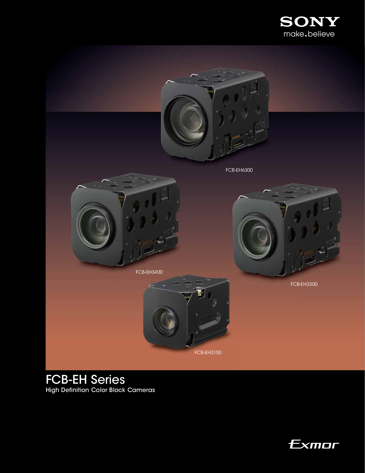 Sony FCB-EH3150, FCB-EH6300, FCB-EH3400, FCB-EH3300 Brochure