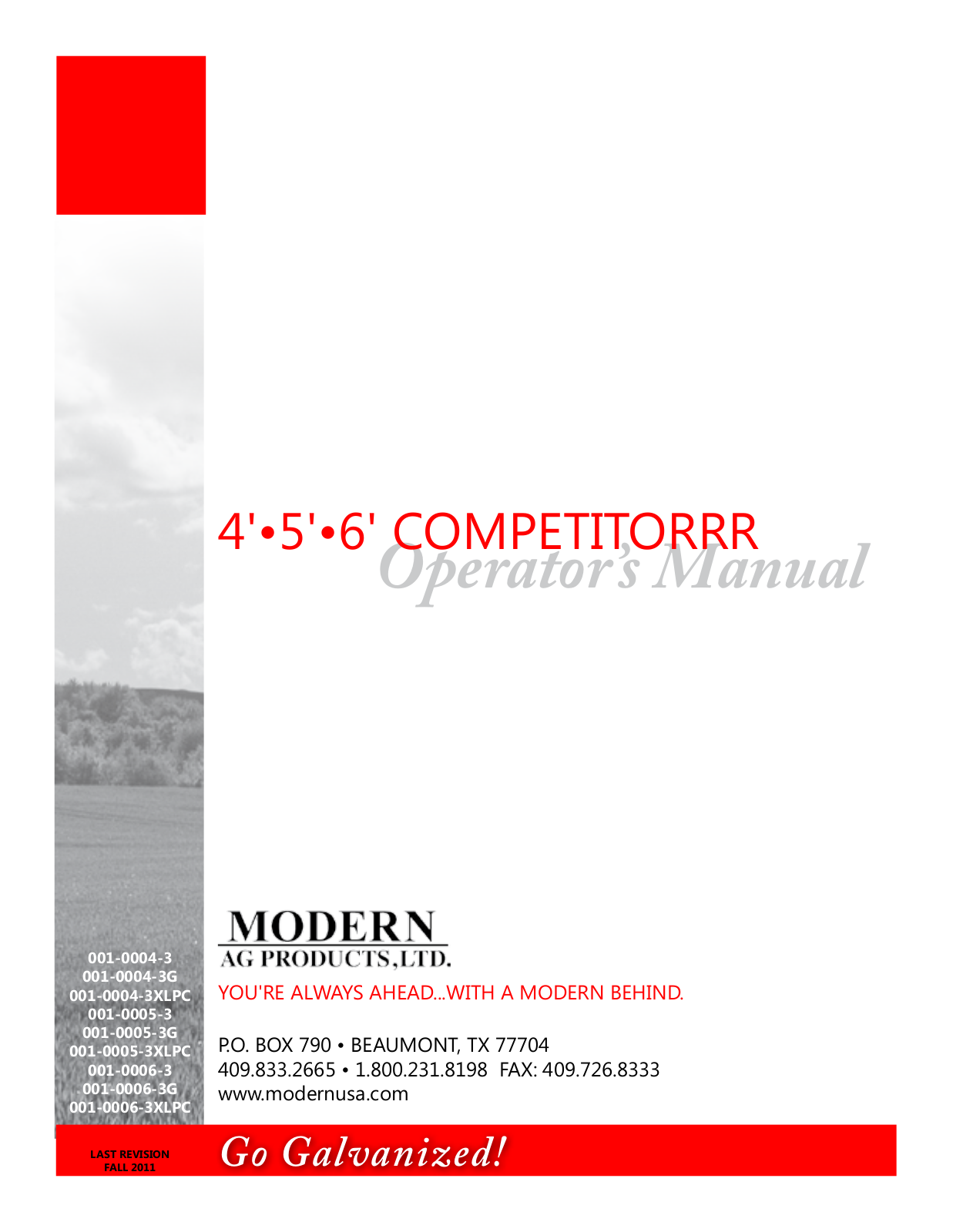 Modern AG Competitor User Manual