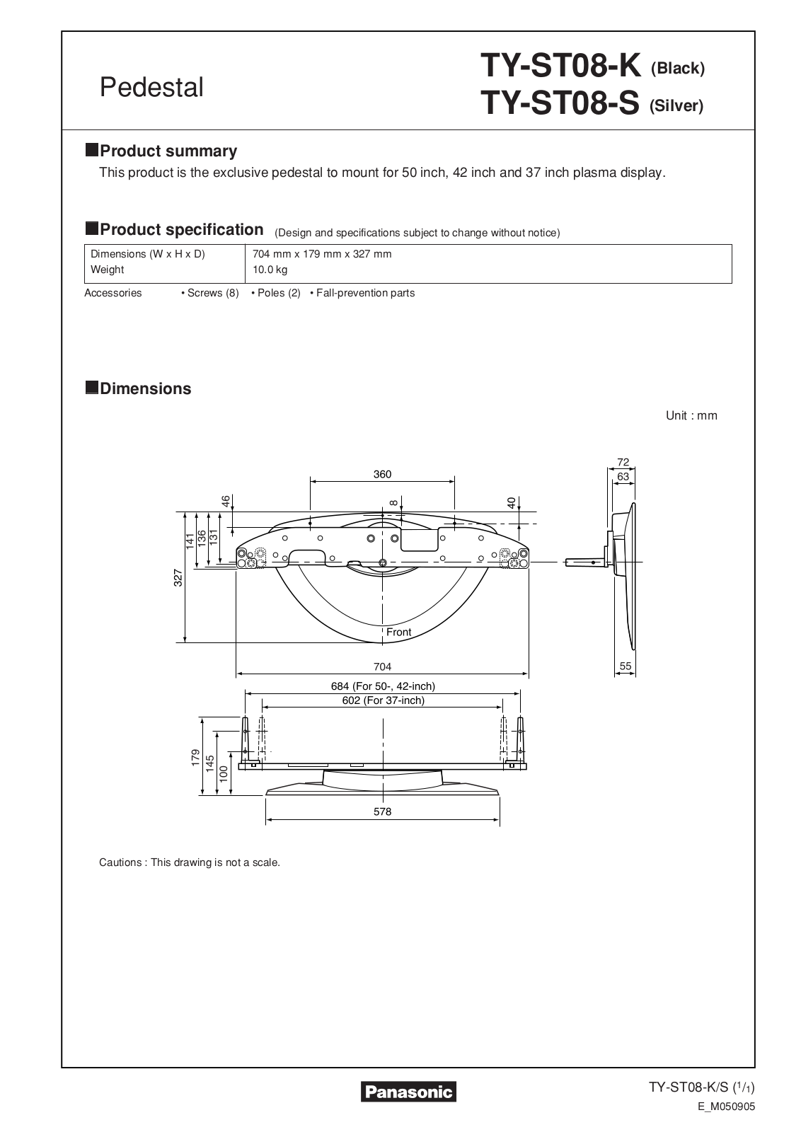 Panasonic TYST08 User Manual