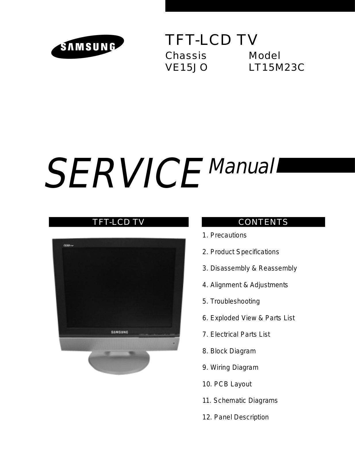 Samsung LT15M23C Schematic