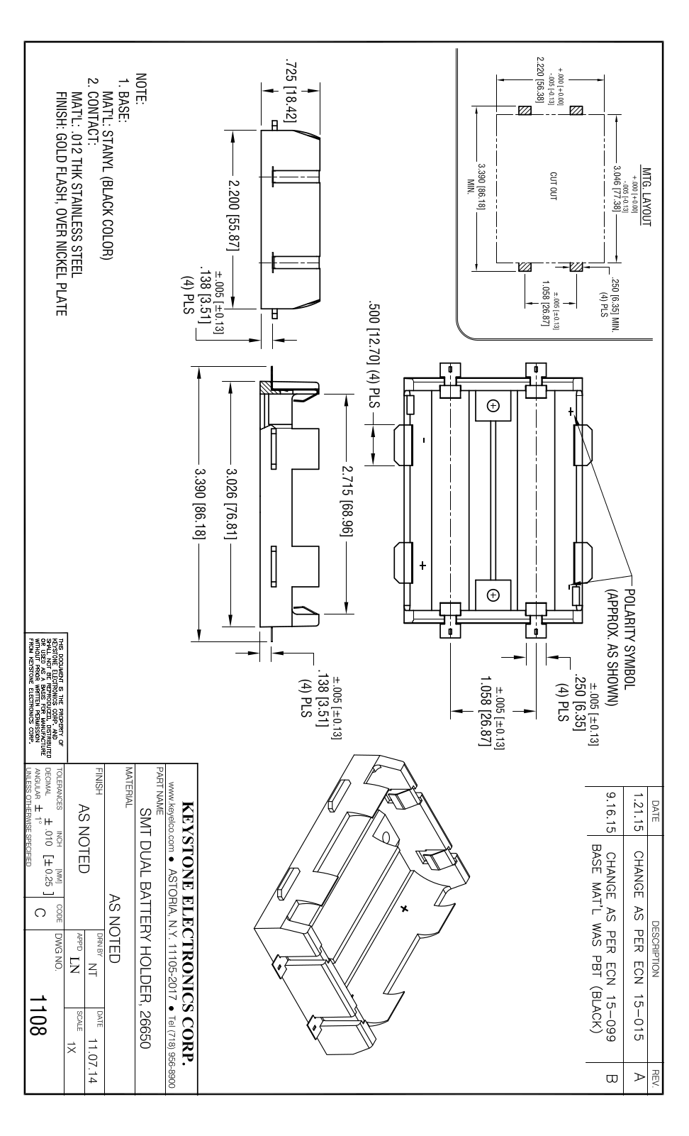 KEYSTONE KEYSTONE 1108 Datasheet - ManualMachine.com
