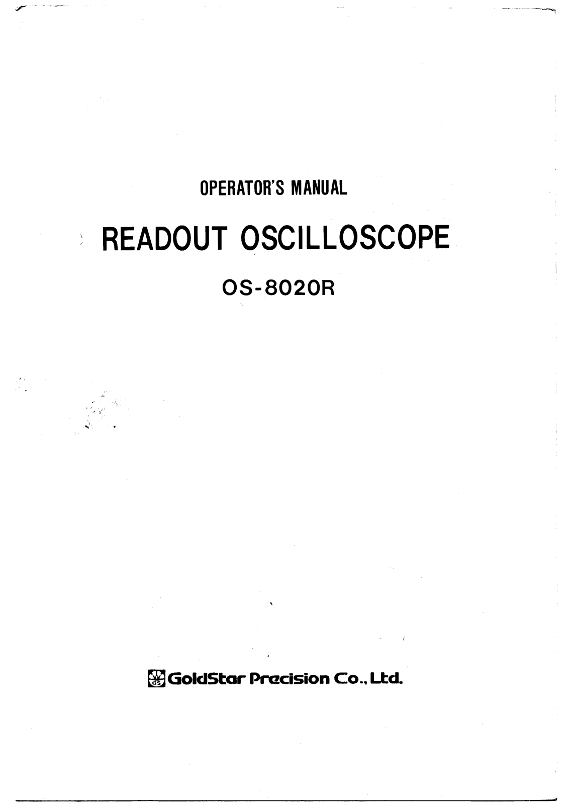 Goldstar OS-8020R Service manual