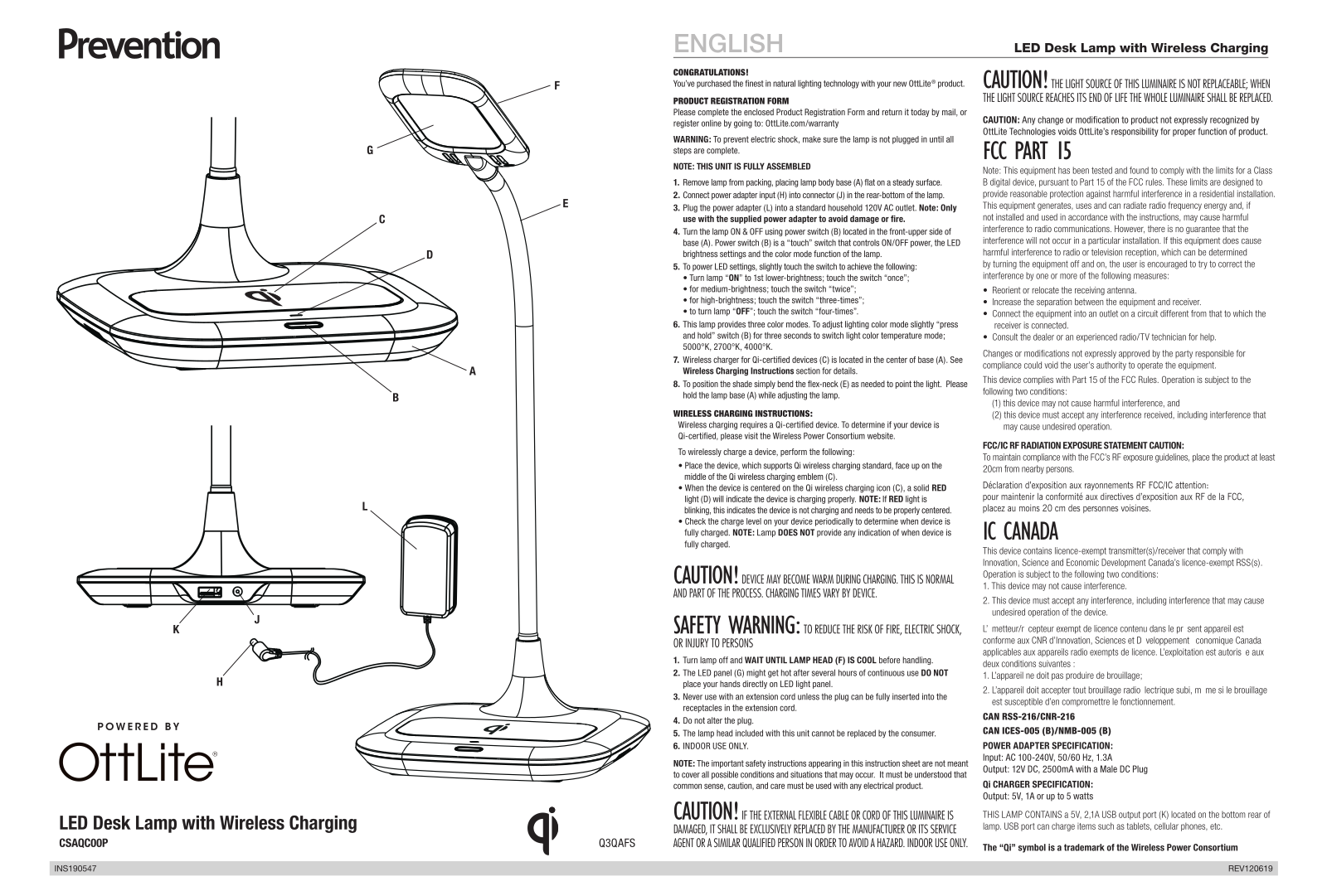 Ottlite Technologies Q3QAFS User Manual