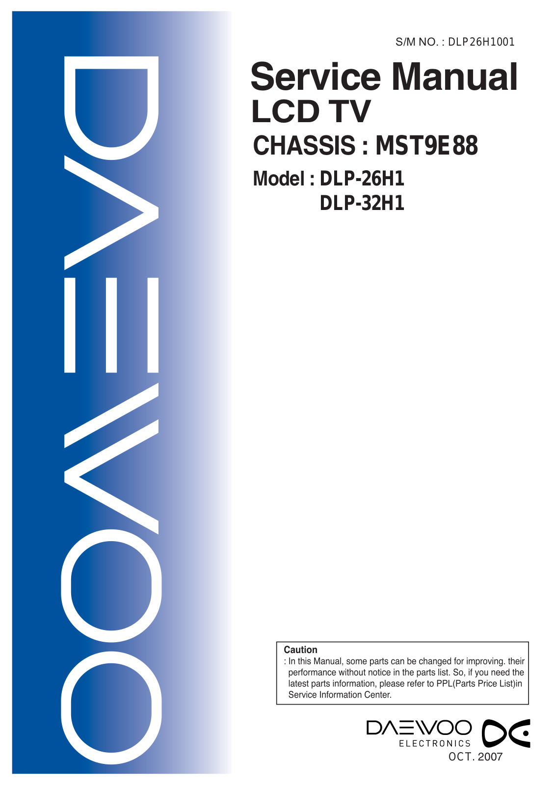 Daewoo MST-9E88 Service Manual