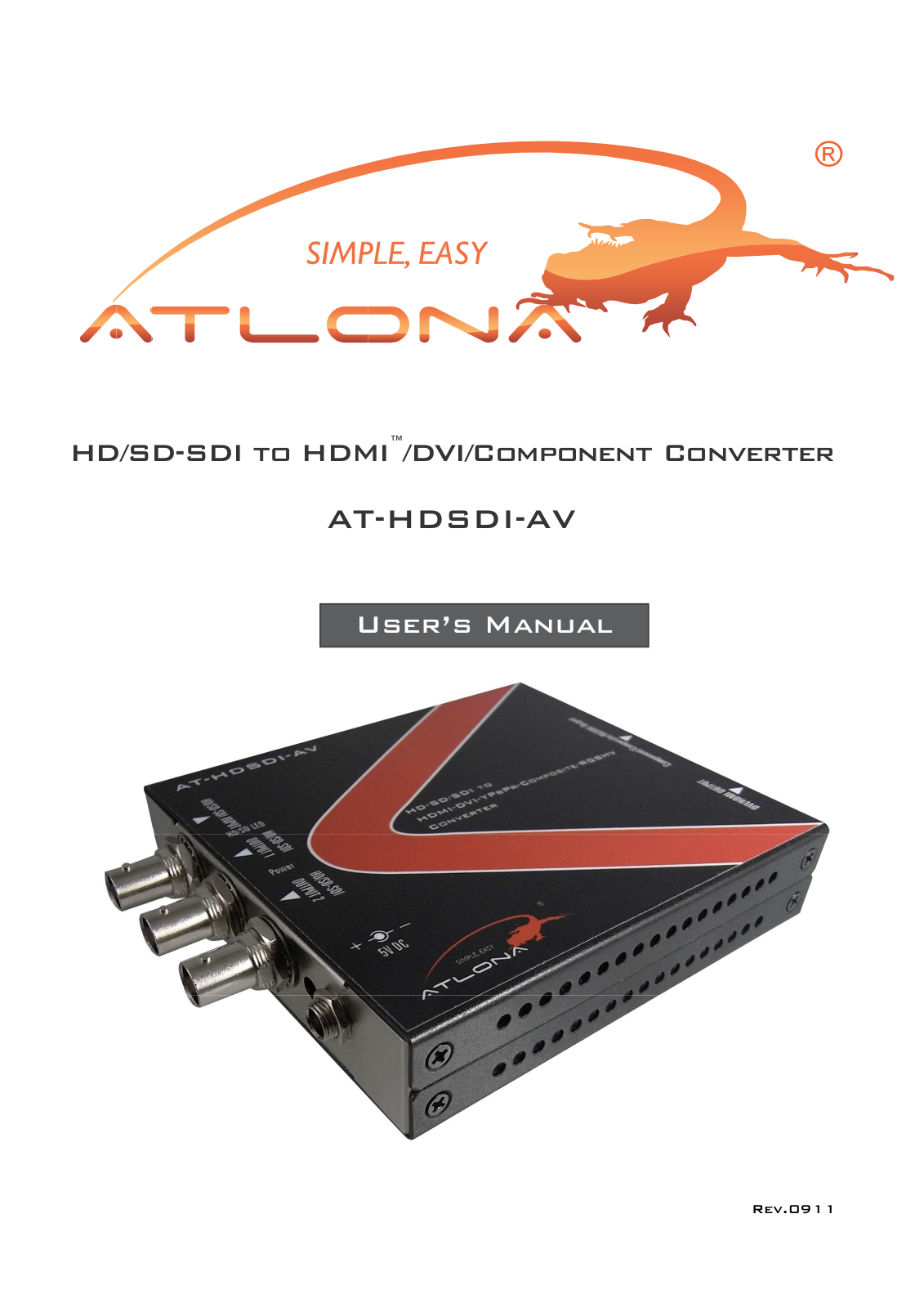 Atlona AT HDSDI AV User Manual