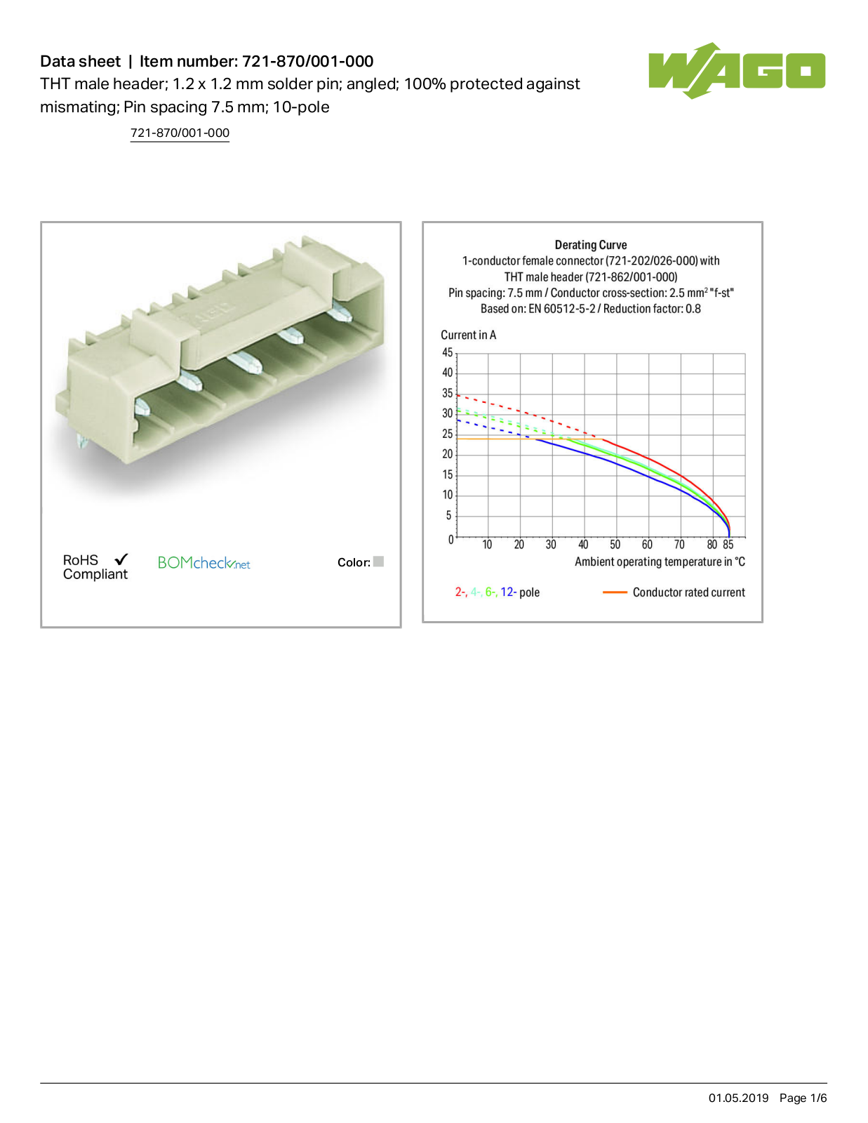 Wago 721-870/001-000 Data Sheet