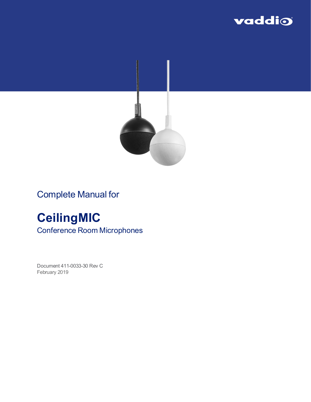 Vaddio CEILINGMIC Operation Guide