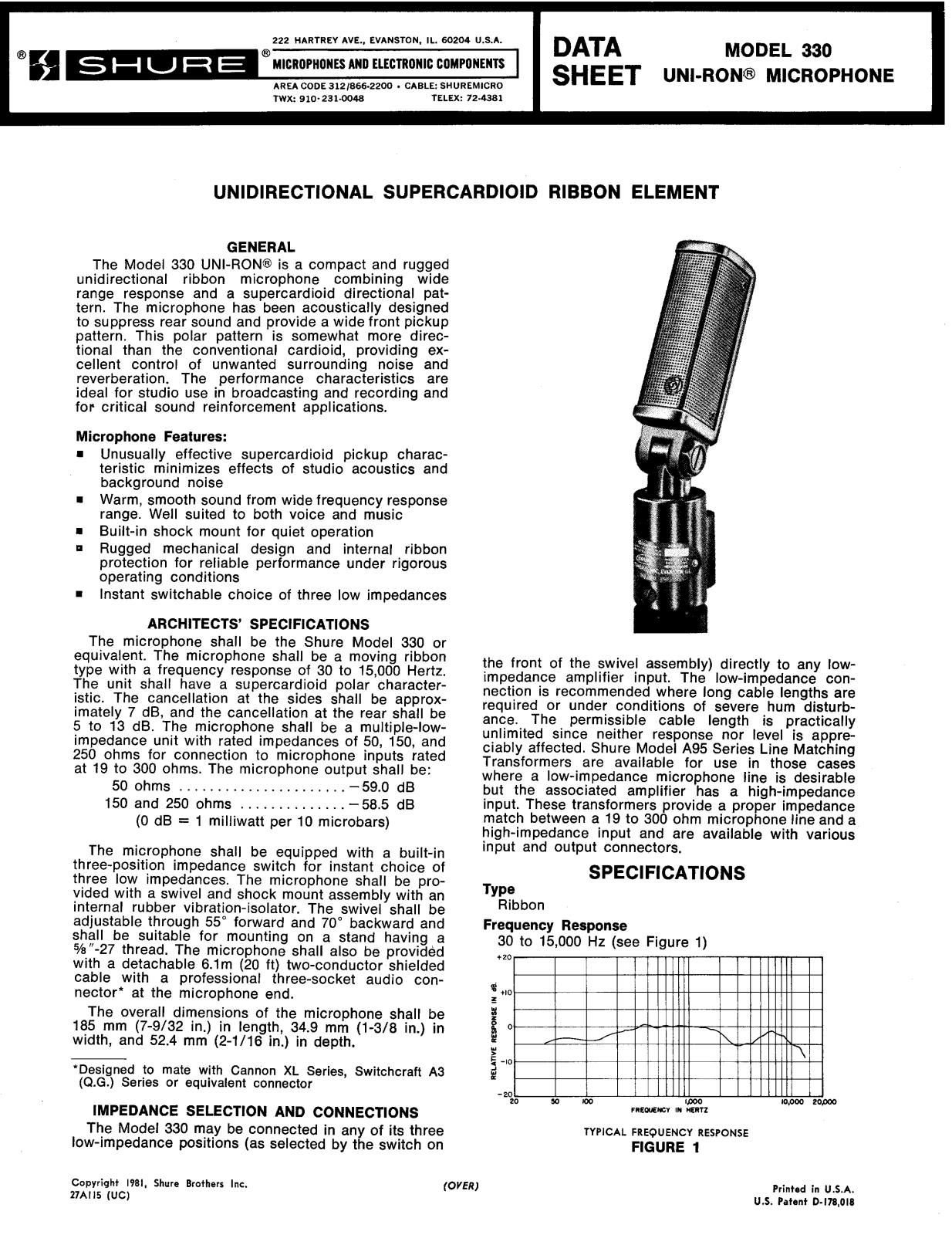 Shure 330 User Guide