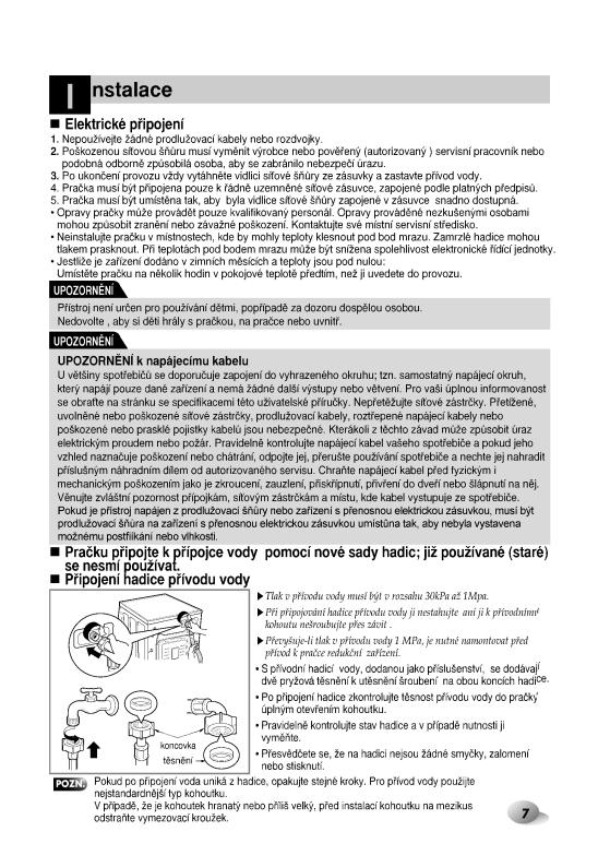 LG WD-10390ND User Manual