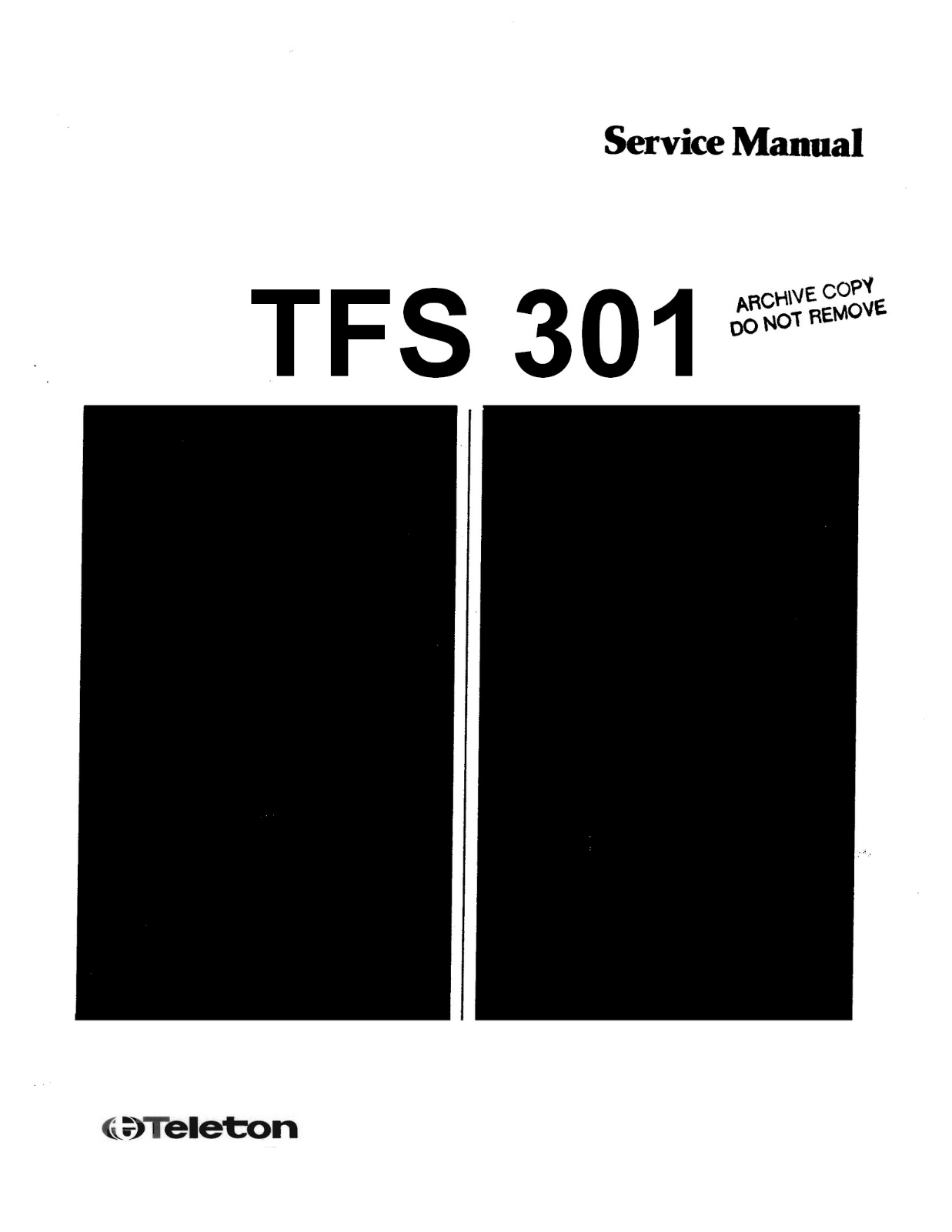 Teleton TFS-301 Service Manual