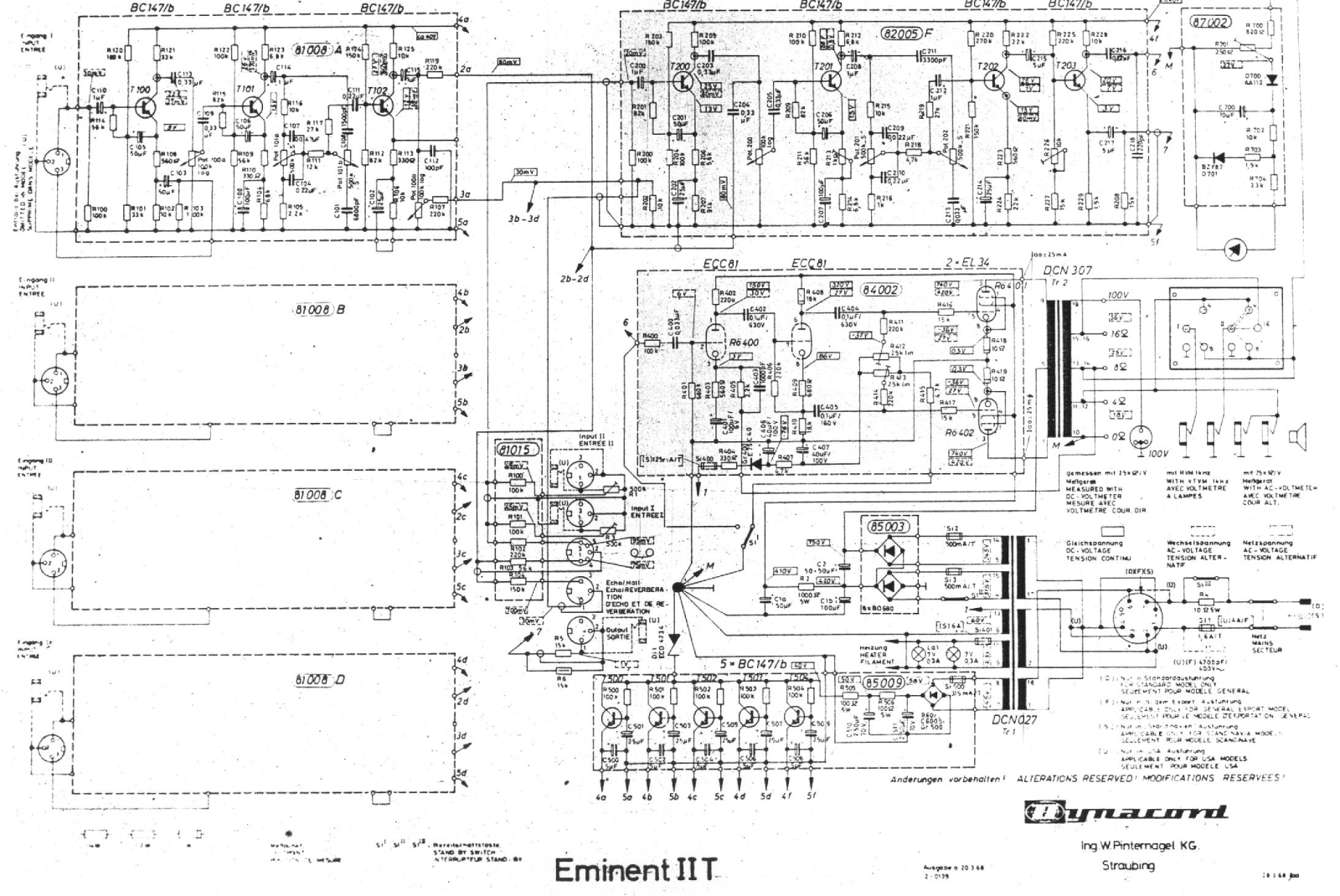 Dynacord eminent 2t schematic
