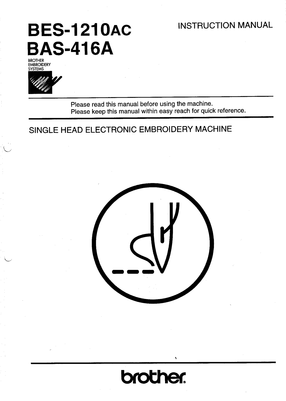 Brother BES-1210AC User Manual