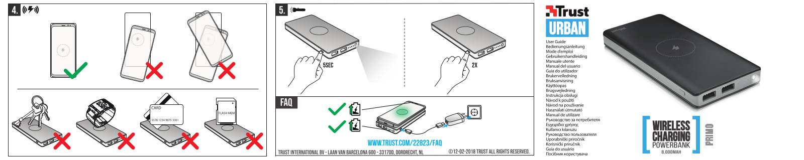 Trust Primo Wireless Charging 8 000mAh User Manual