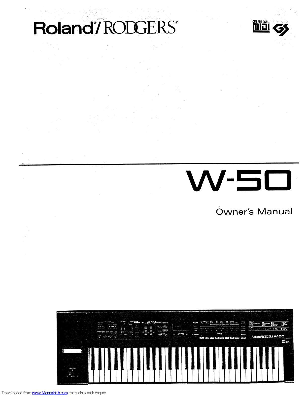 Roland RODGERS, RODGERS W-50 Owner's Manual