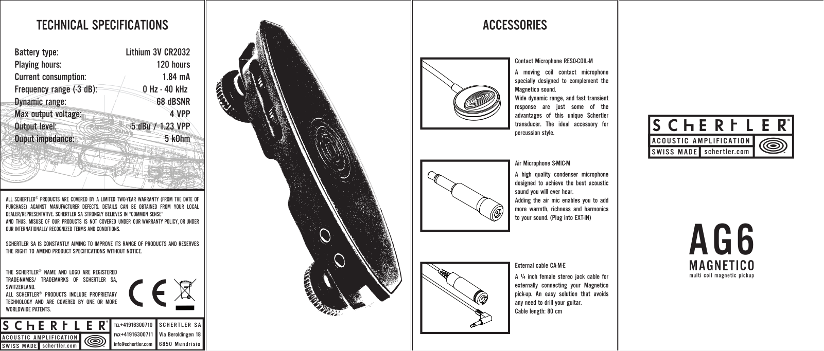 SChERtLER AG6 USER MANUAL