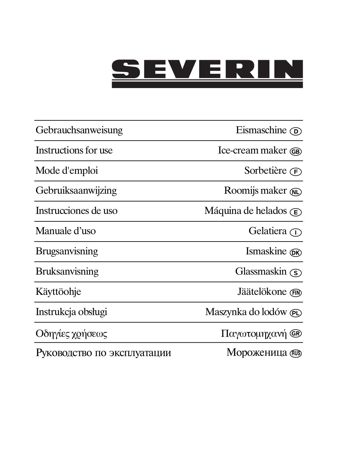 Severin EZ 7401 User Manual