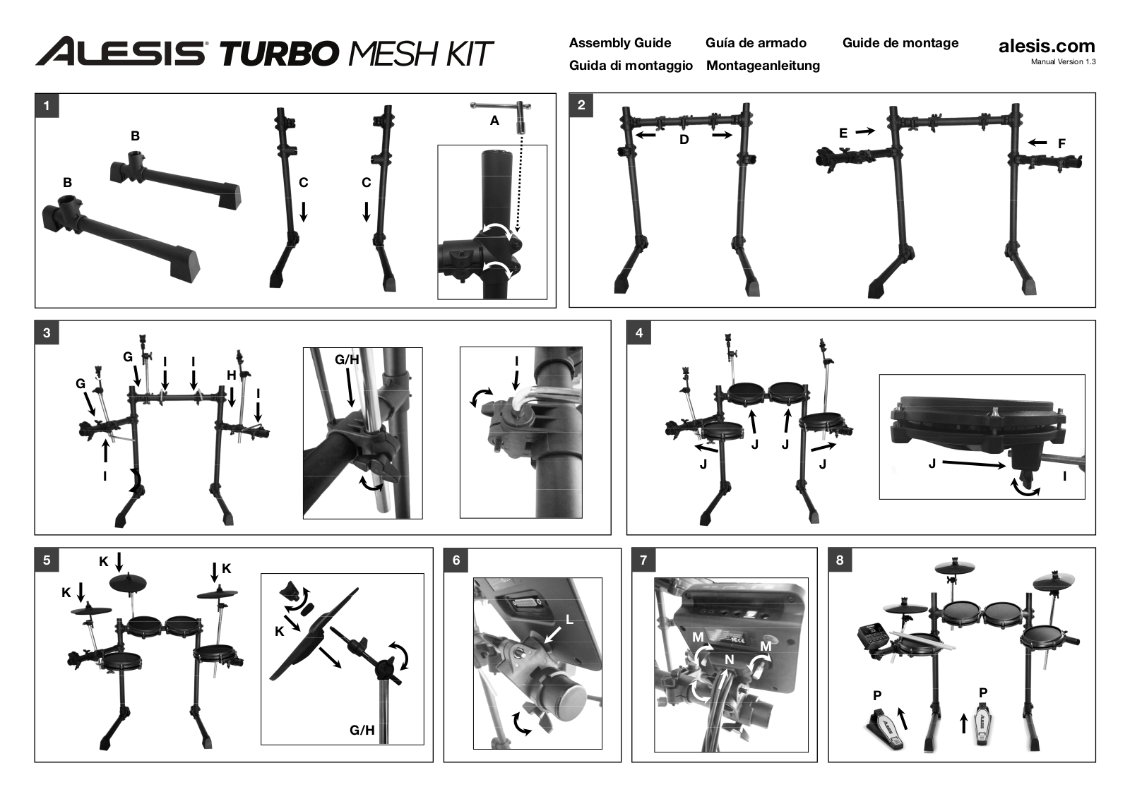 Alesis Turbo Mesh Kit assembly guide