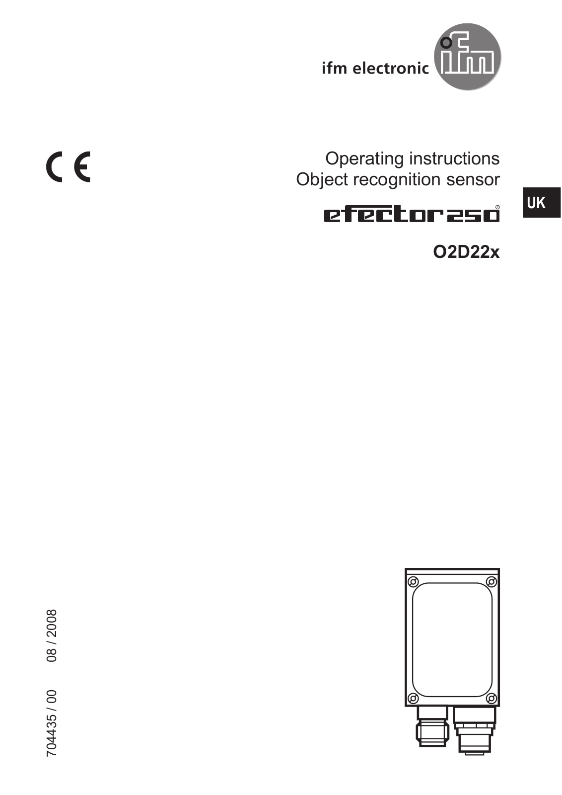 IFM Electronic O2D224, O2D225, O2D222, O2D229, O2D220 Operating Instructions Manual