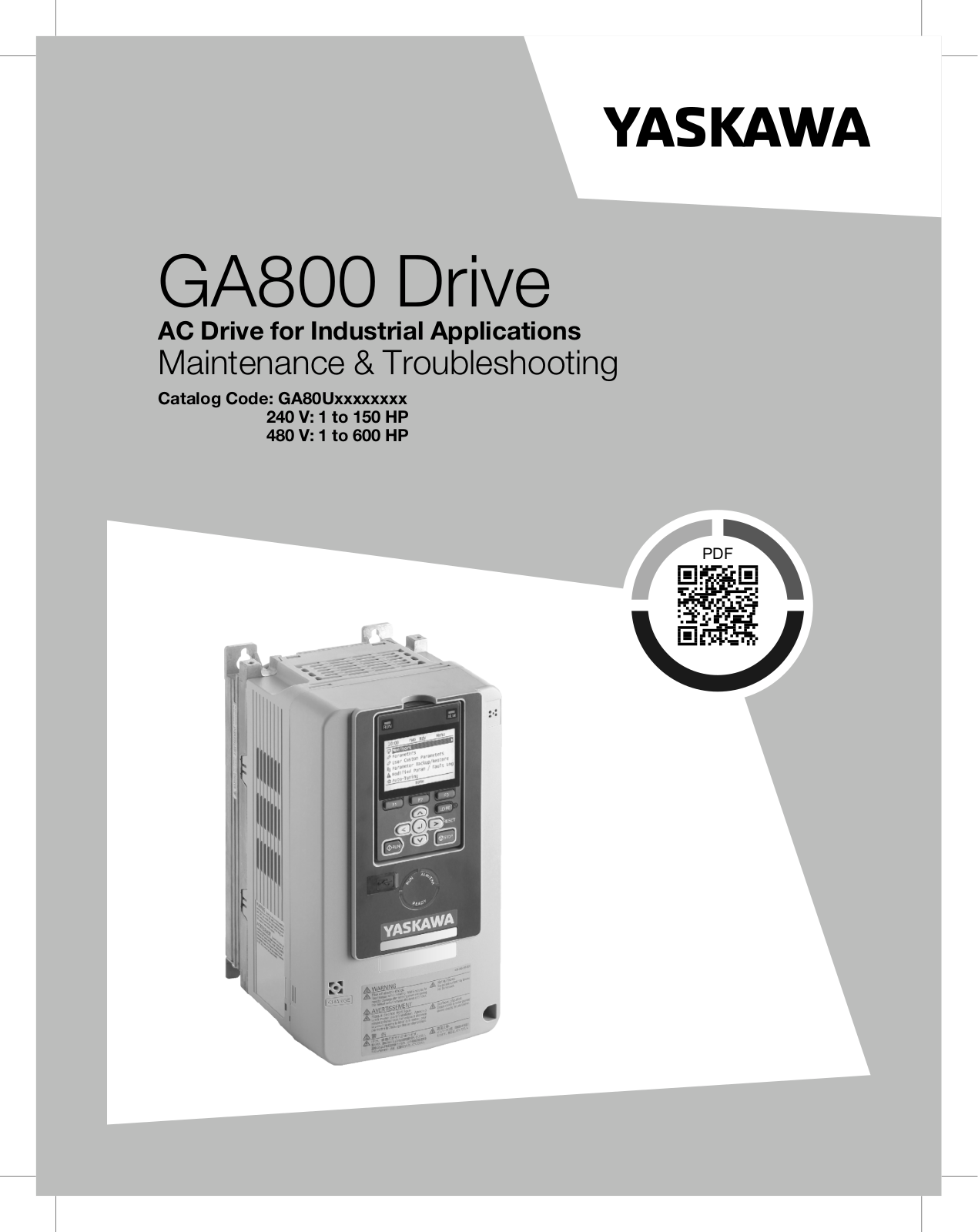 Yaskawa GA800 Drive Maintenance