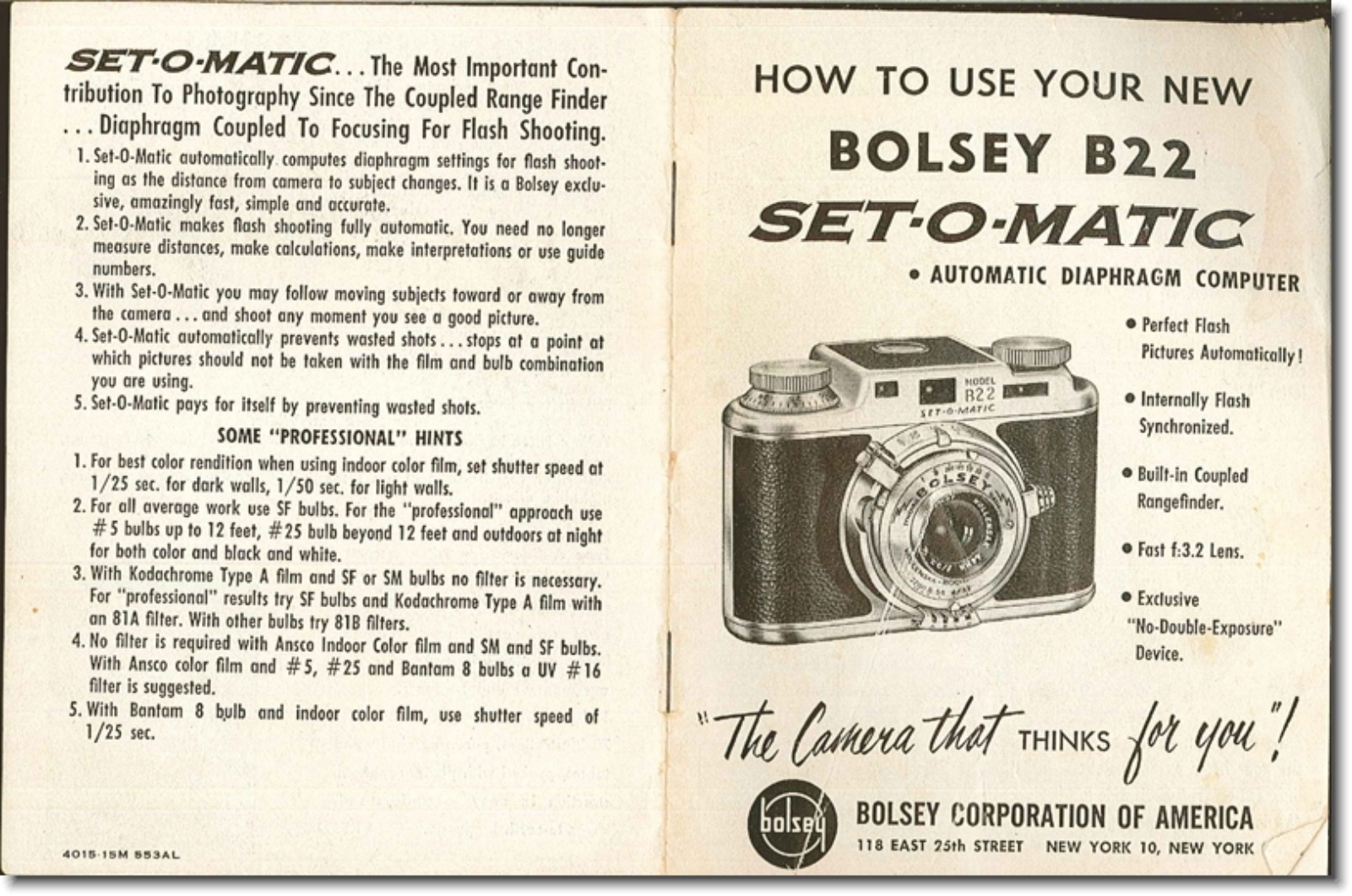 Bolsey B22 How to Use