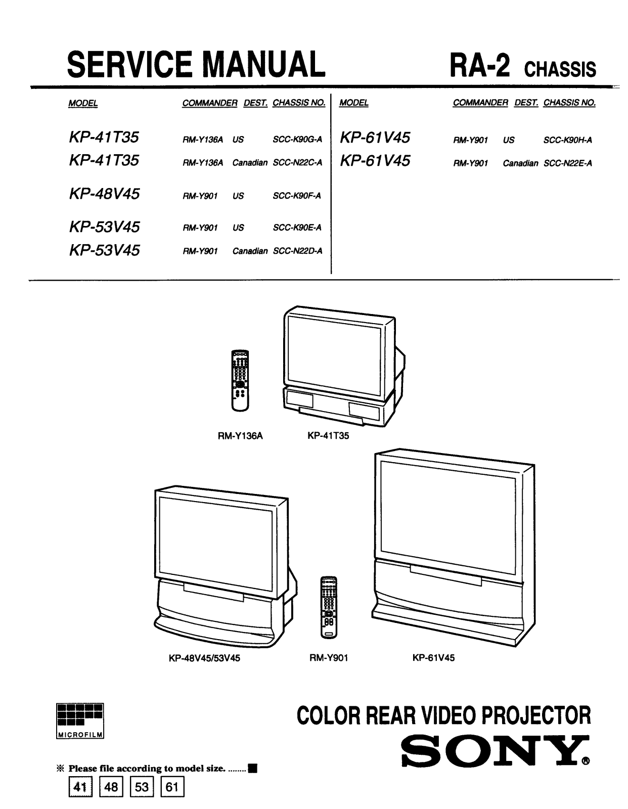 Sony kp53v45 ra2 Schematic