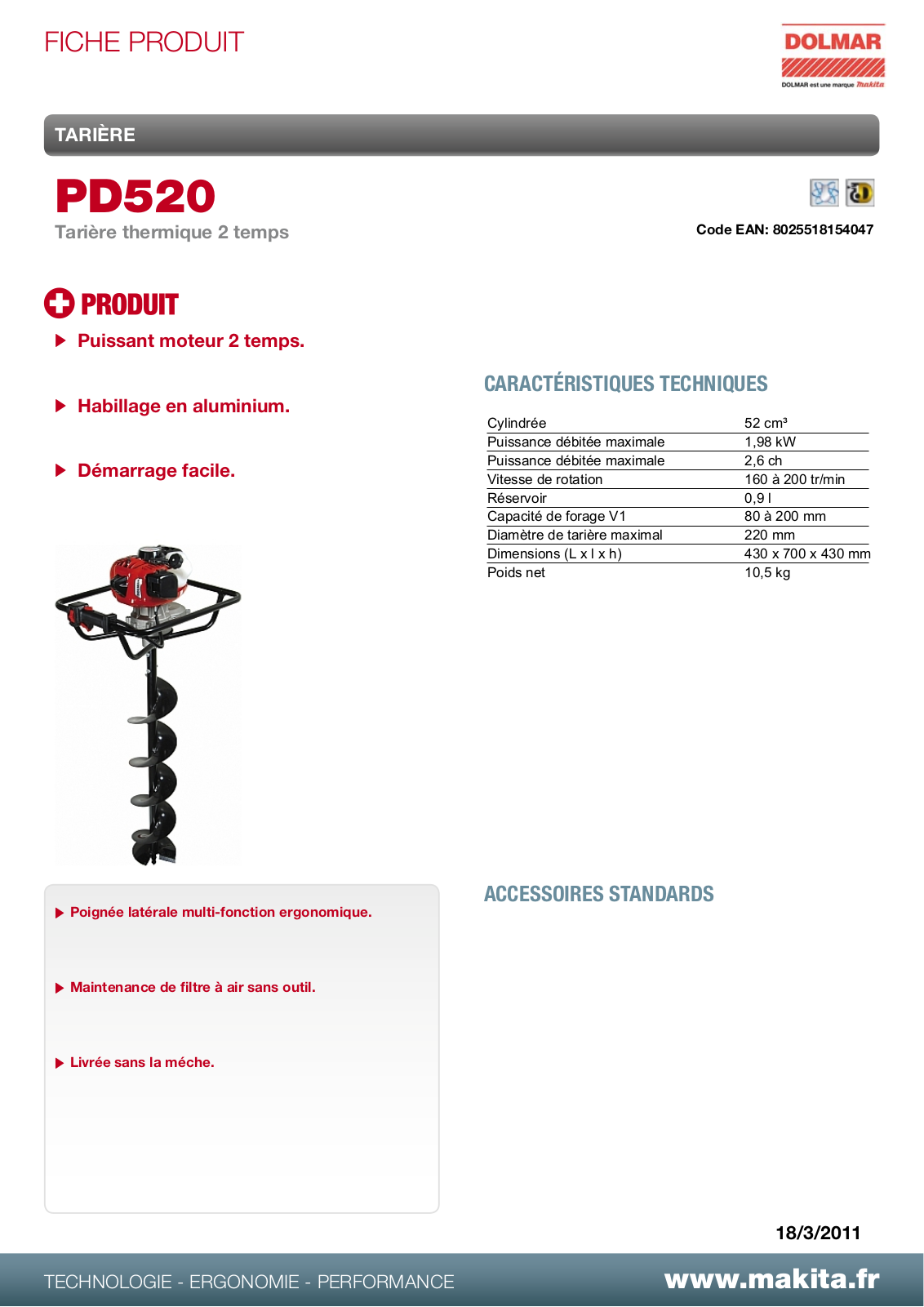 Dolmar PD520 Technical Description