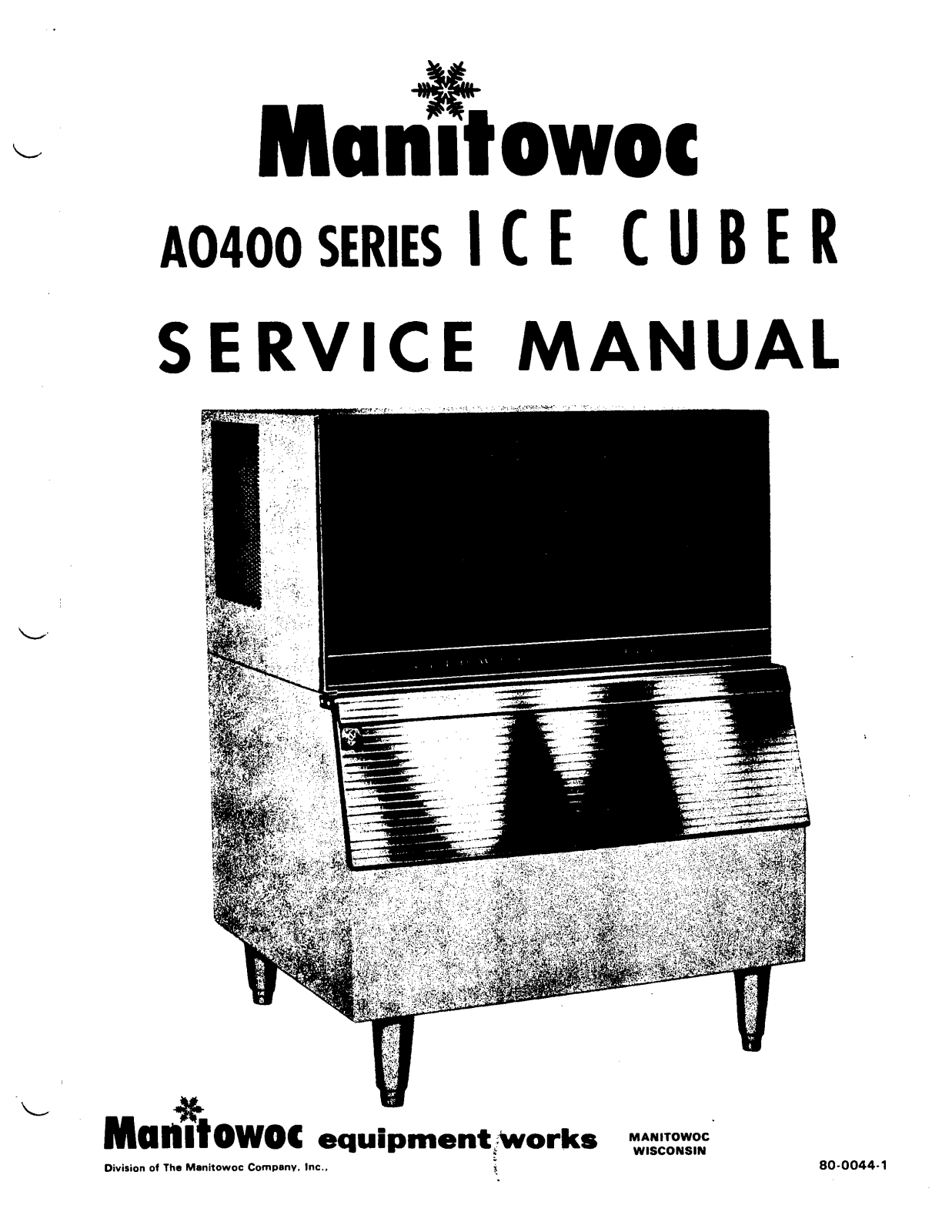 Manitowoc Ice AD0403W Owner’s Manual